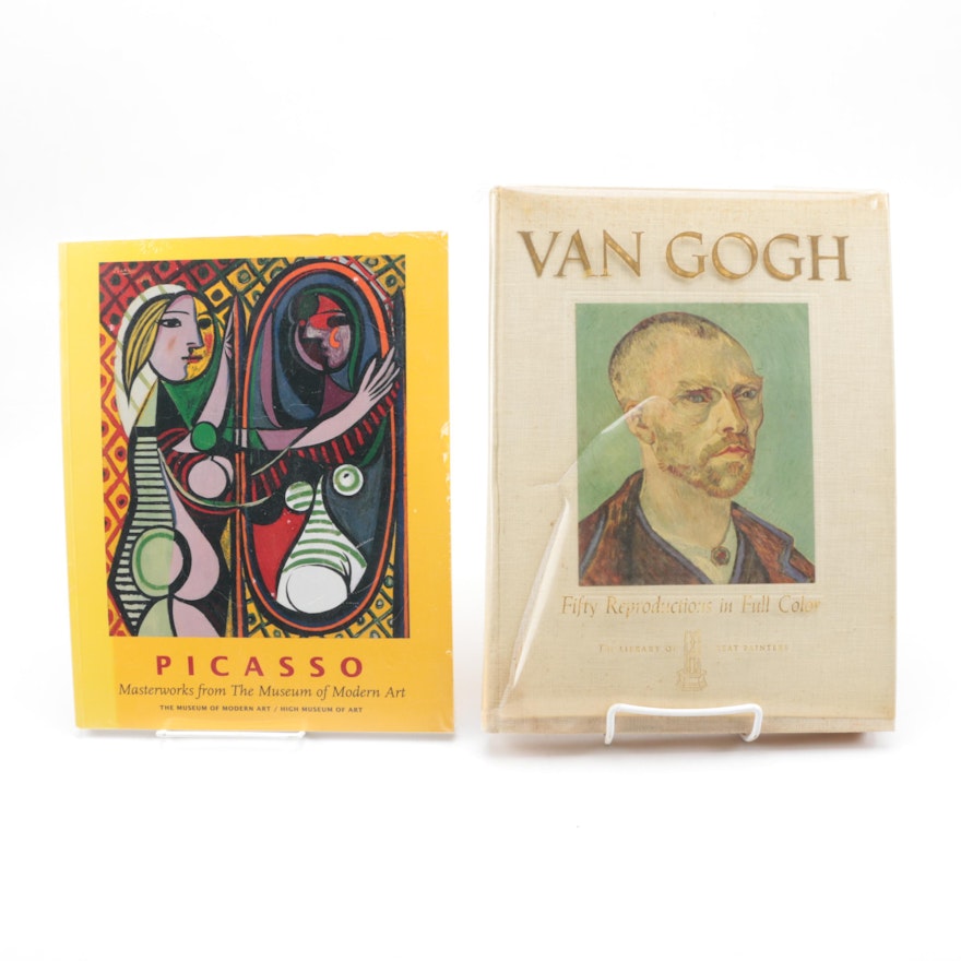 Picasso Exhibit Booklet and Van Gogh Color Reproductions Book