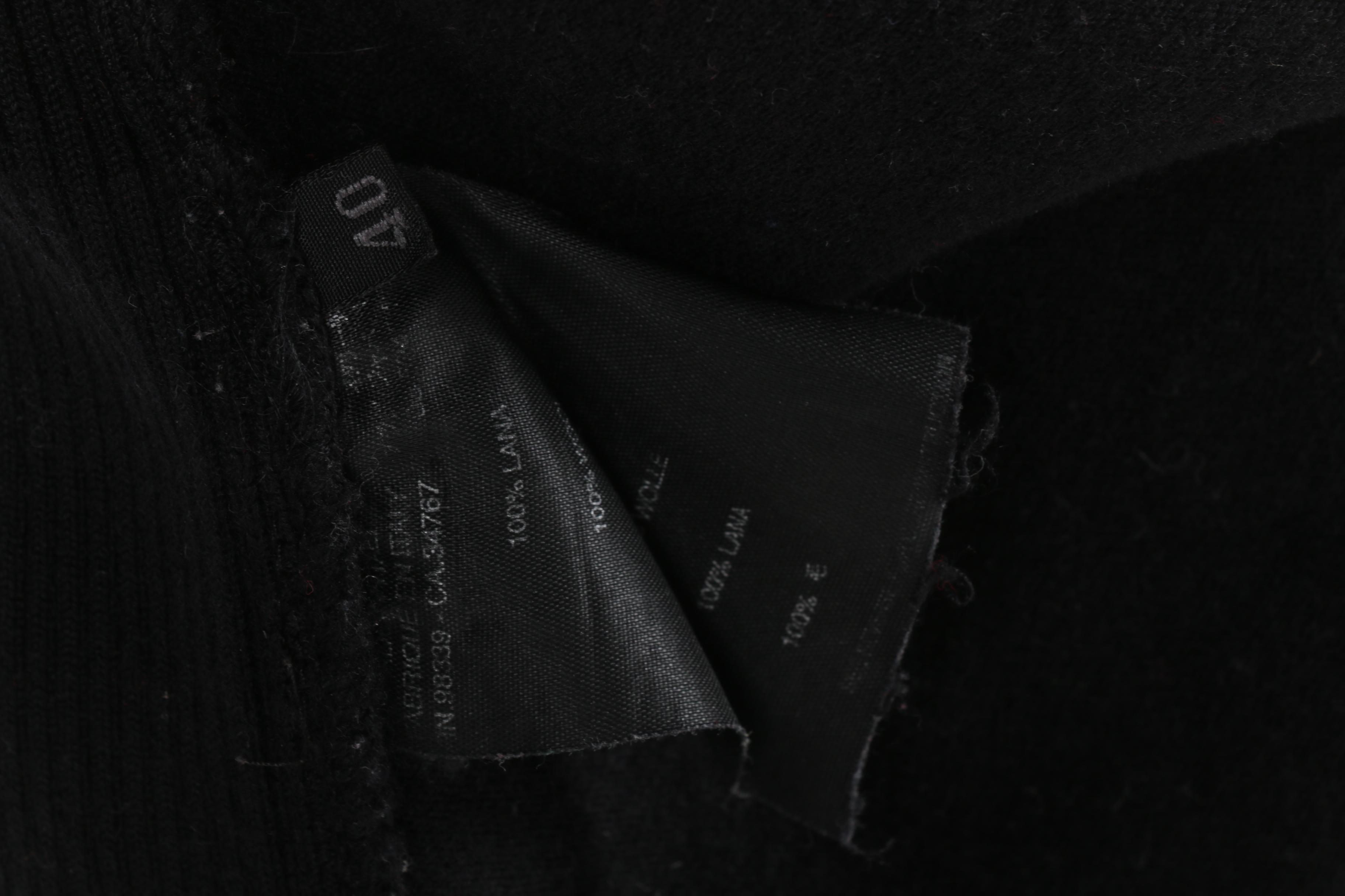 Women's Prada Black Wool Zipper Front Jacket