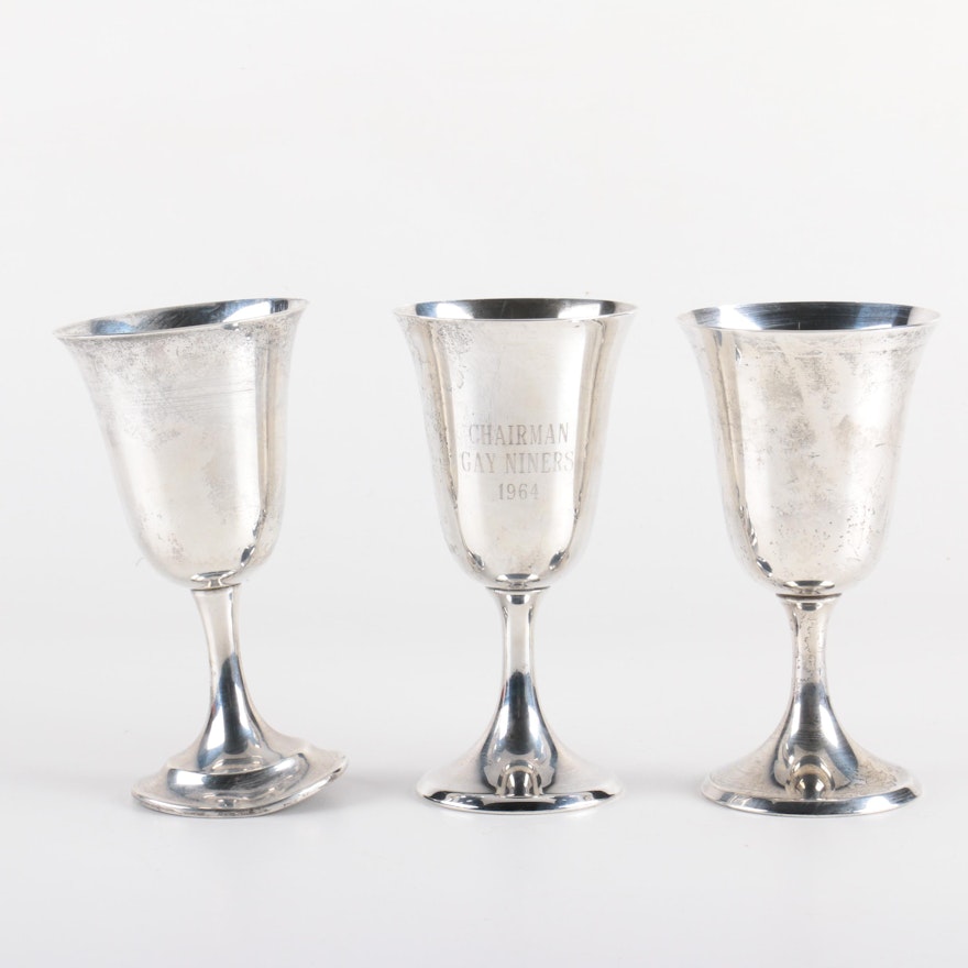 International Silver Co. Sterling "Lord Saybrook" Goblet with Additional Goblets