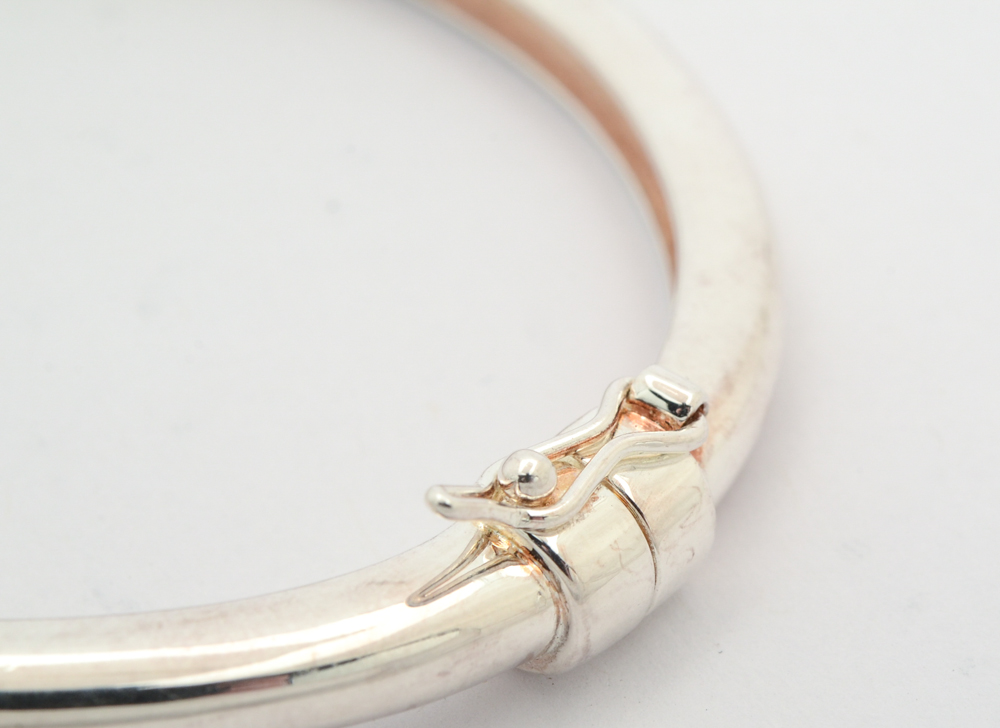 Sterling Silver Knotted Bangle Bracelet