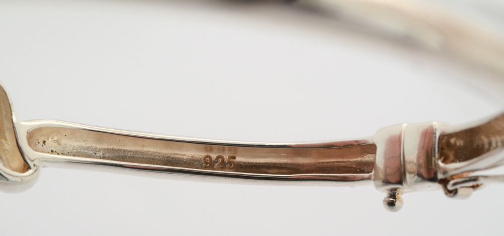 Sterling Silver Knotted Bangle Bracelet