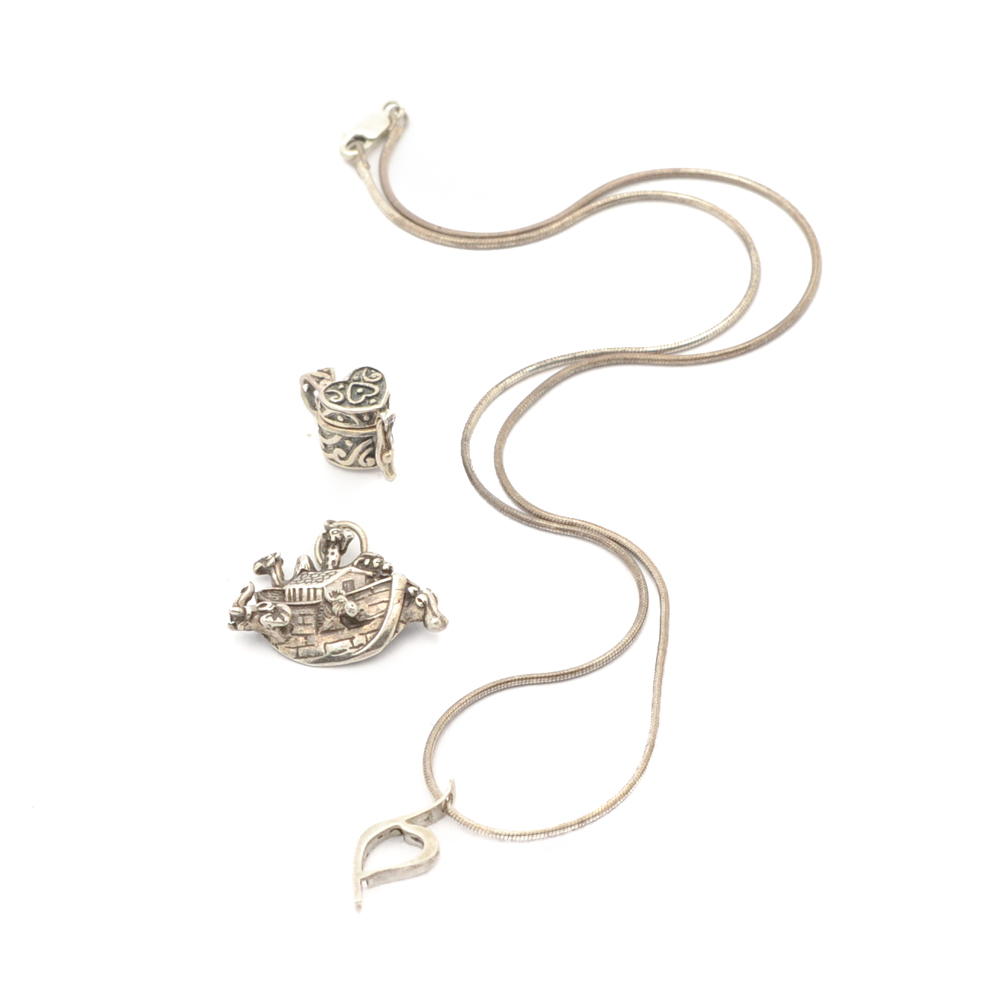 Sterling Silver Pendants and Locket