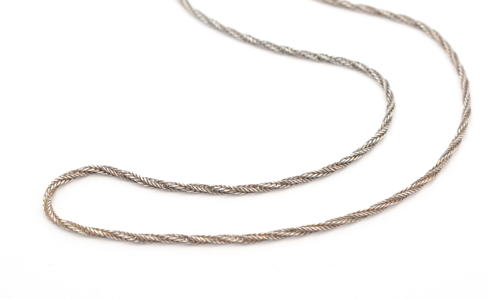Sterling Silver Wheat Chain Necklace