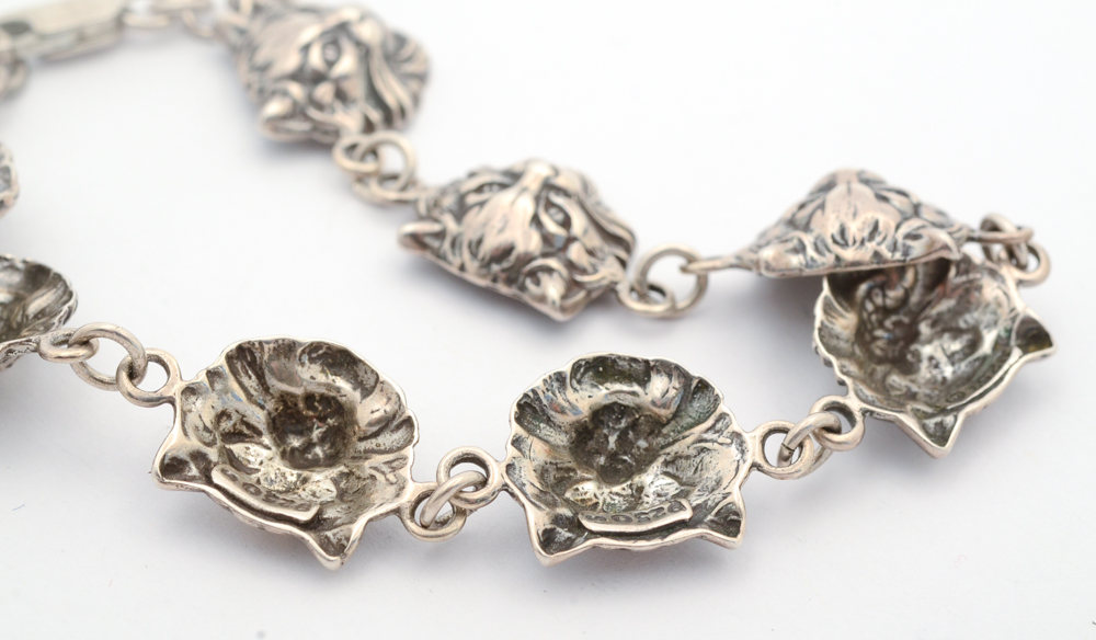 Sterling Silver Cat Bracelet