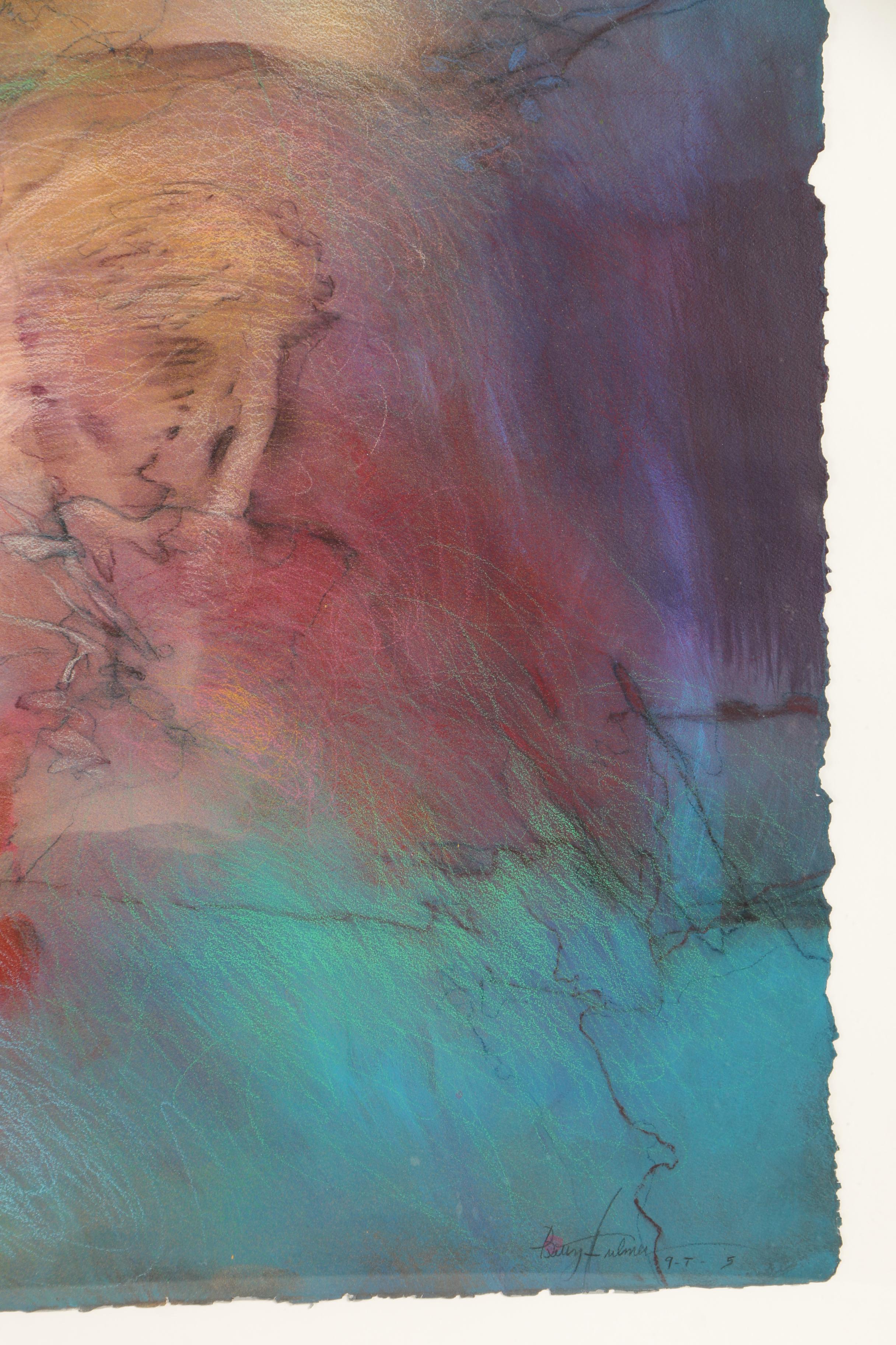 Betty Fulmer Abstract Pastel Drawing on Paper