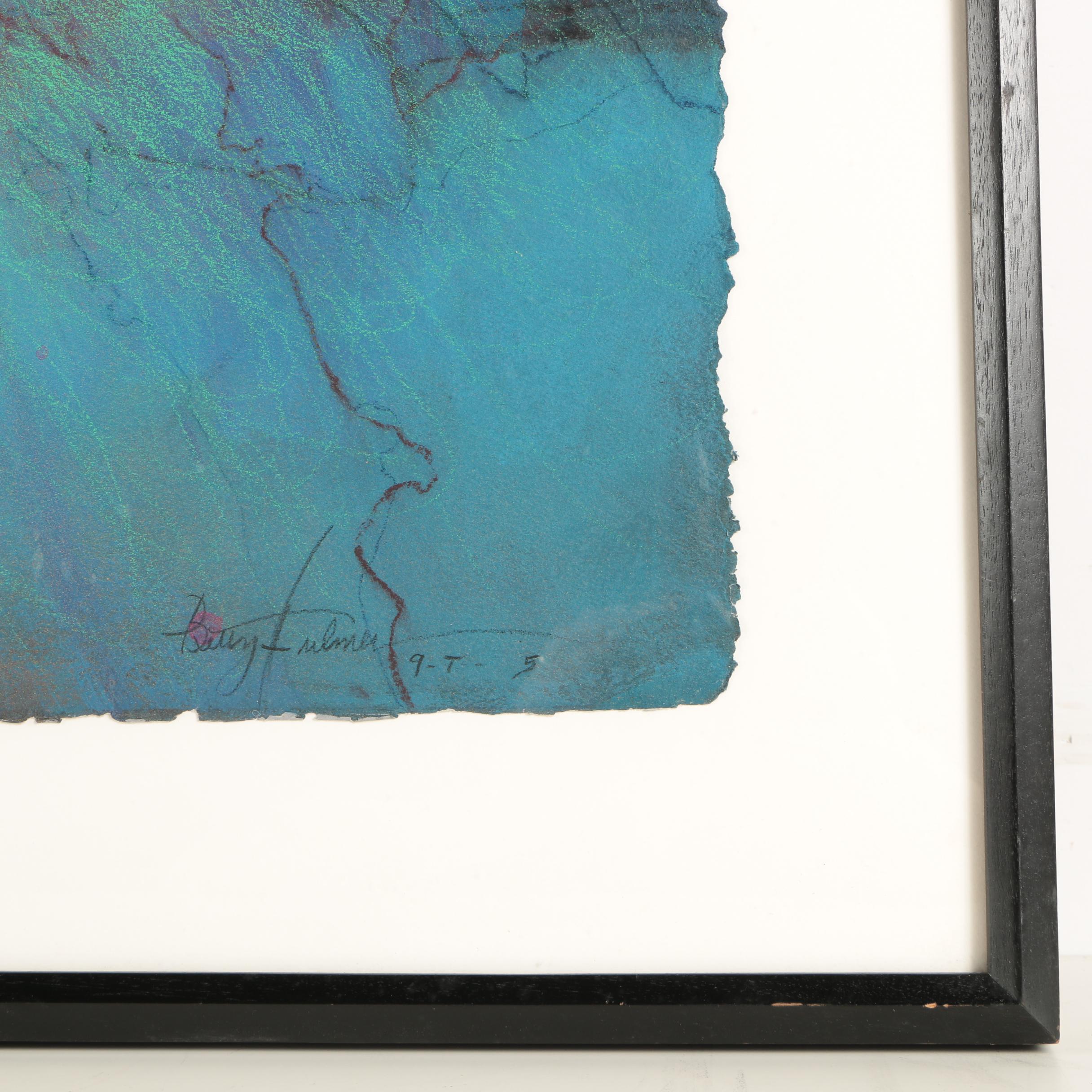 Betty Fulmer Abstract Pastel Drawing on Paper