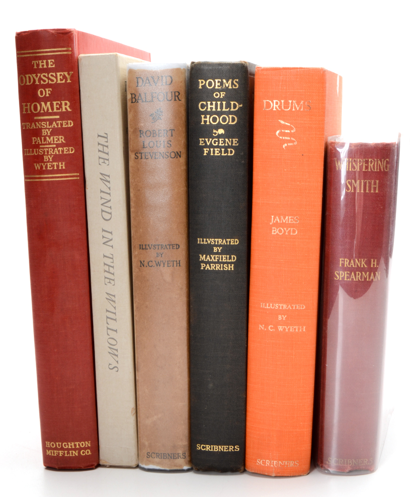 Vintage Books with Works by 20th Century Illustrators