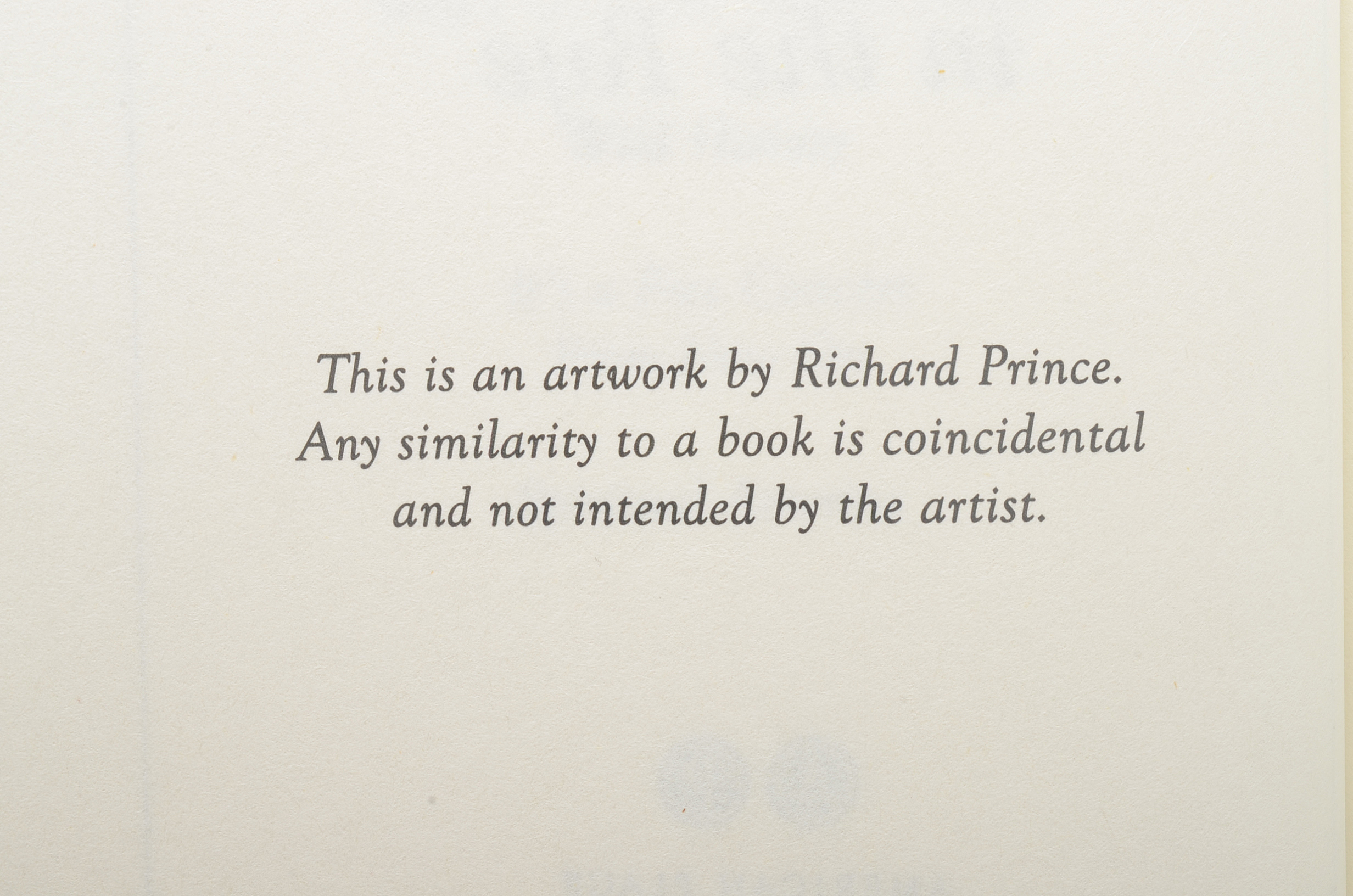 "The Catcher in the Rye" Book Art by Appropriation Artist Richard Prince