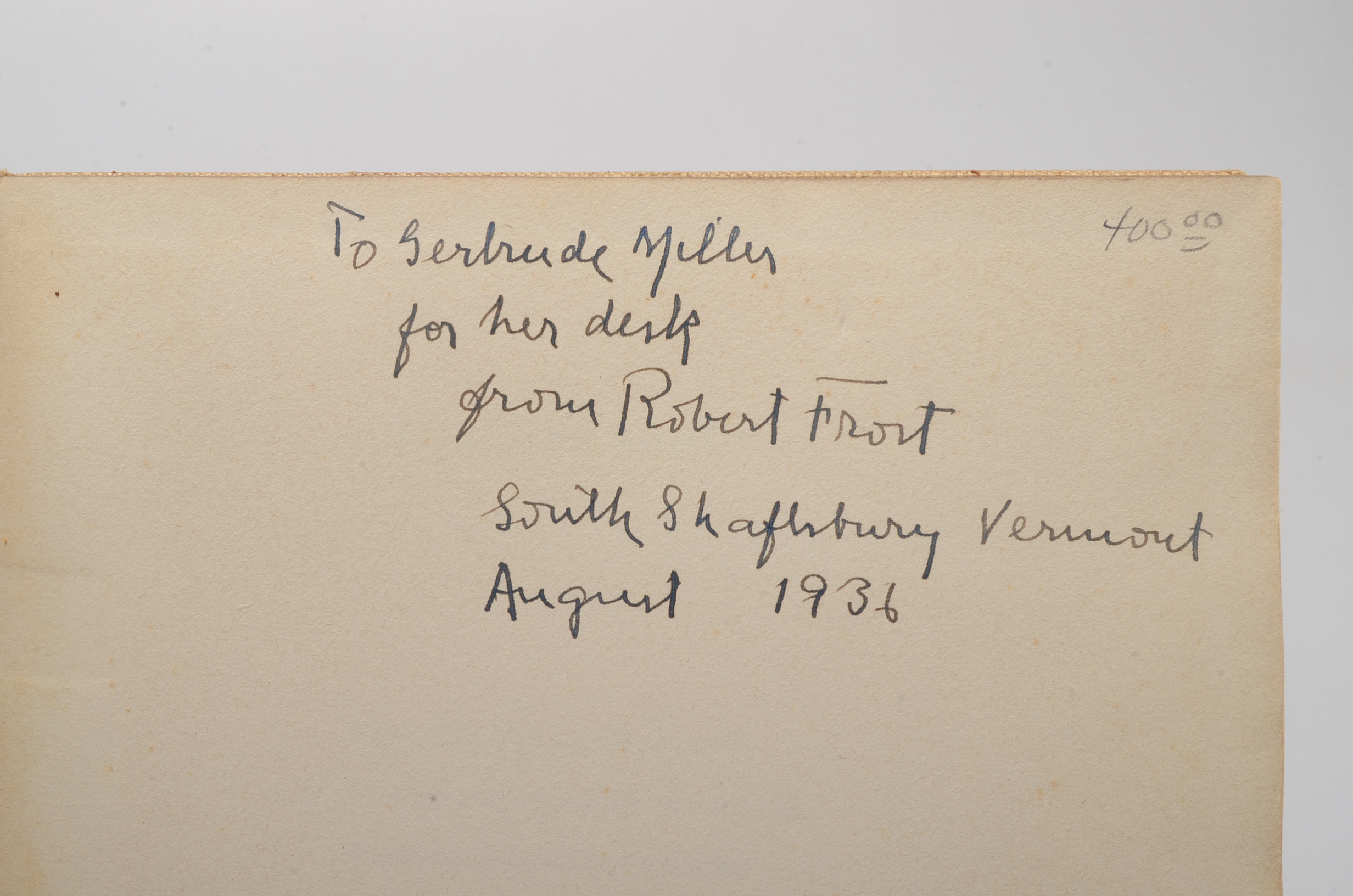 Signed First Edition "A Further Range" by Robert Frost