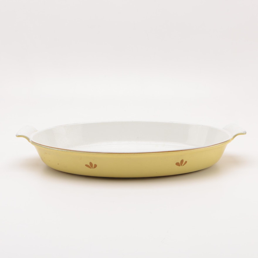 Yellow and White Ceramic Baking Dish from Holland