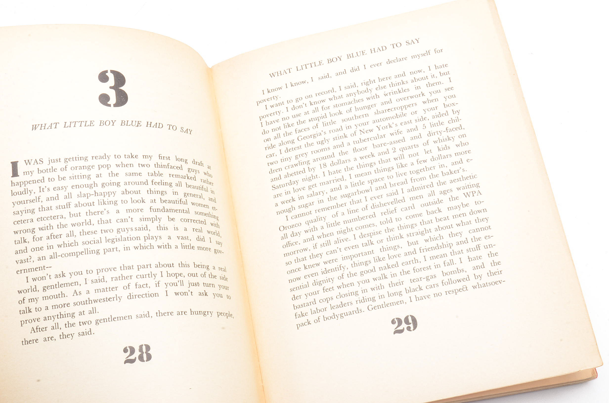 Saroyan, Kees, Lowry etc. Signed "State of the Nation" 1940