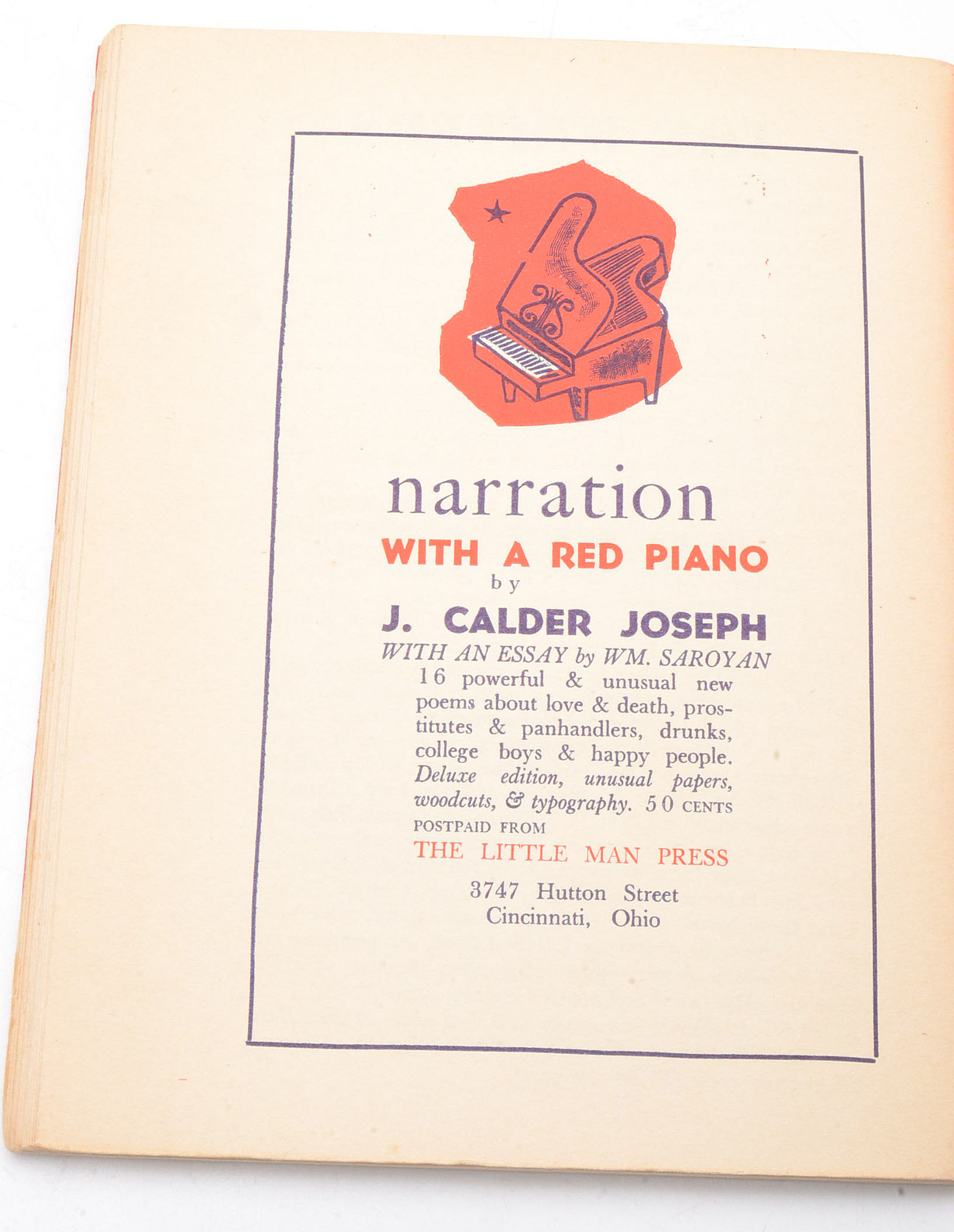 Saroyan, Kees, Lowry etc. Signed "State of the Nation" 1940