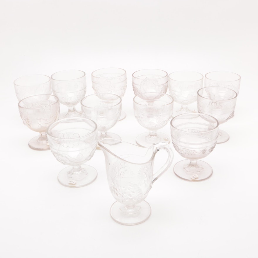 Early American Pressed Glassware with Boston and Sandwich "Lillies of the Valley