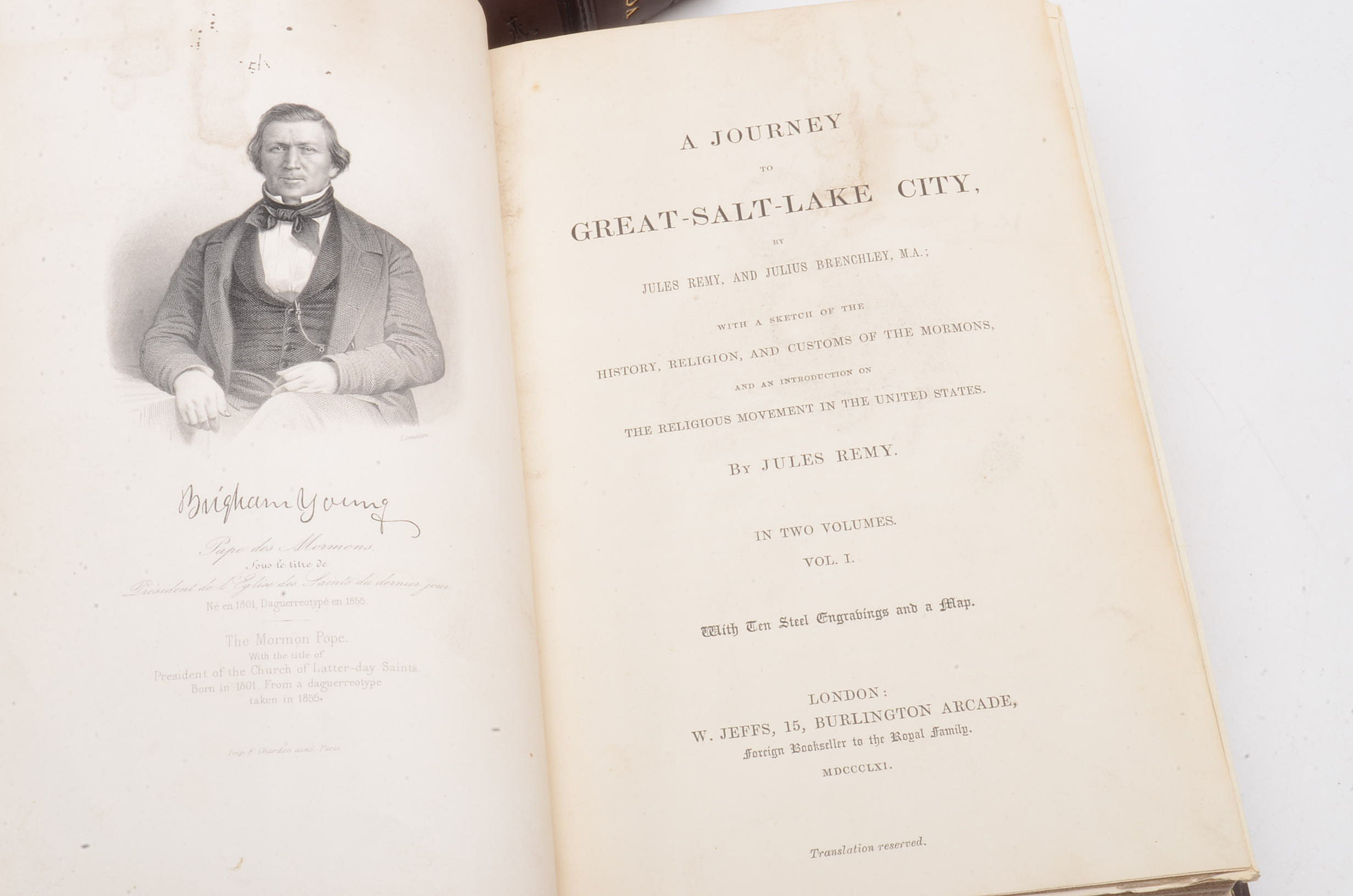 1861 First Edition "Journey to Great Salt Lake City" in Two Volumes