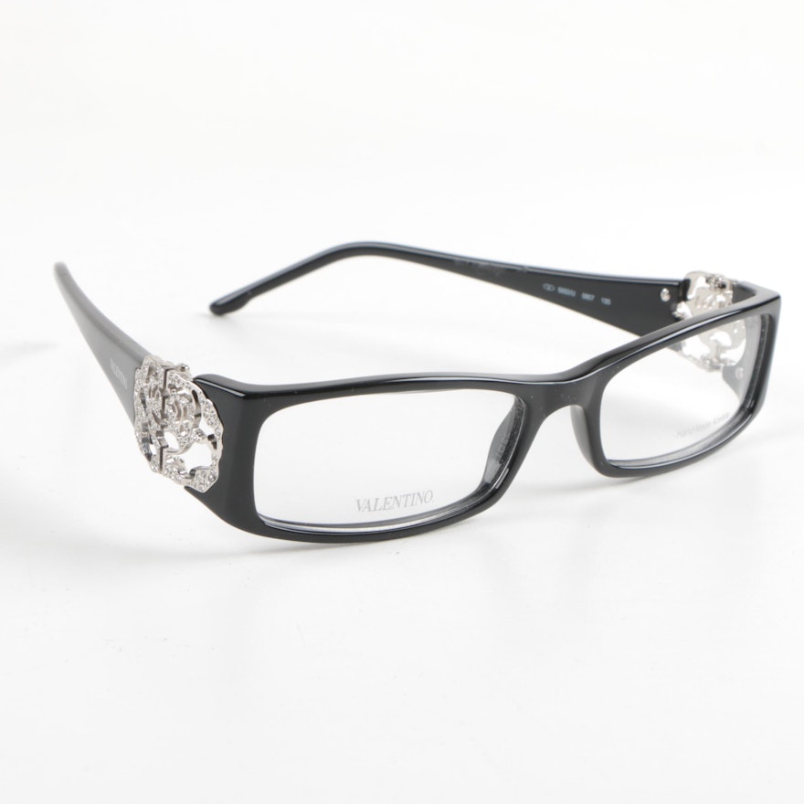 Valentino 5652/U Rose and Rhinestone Eyeglass Frames