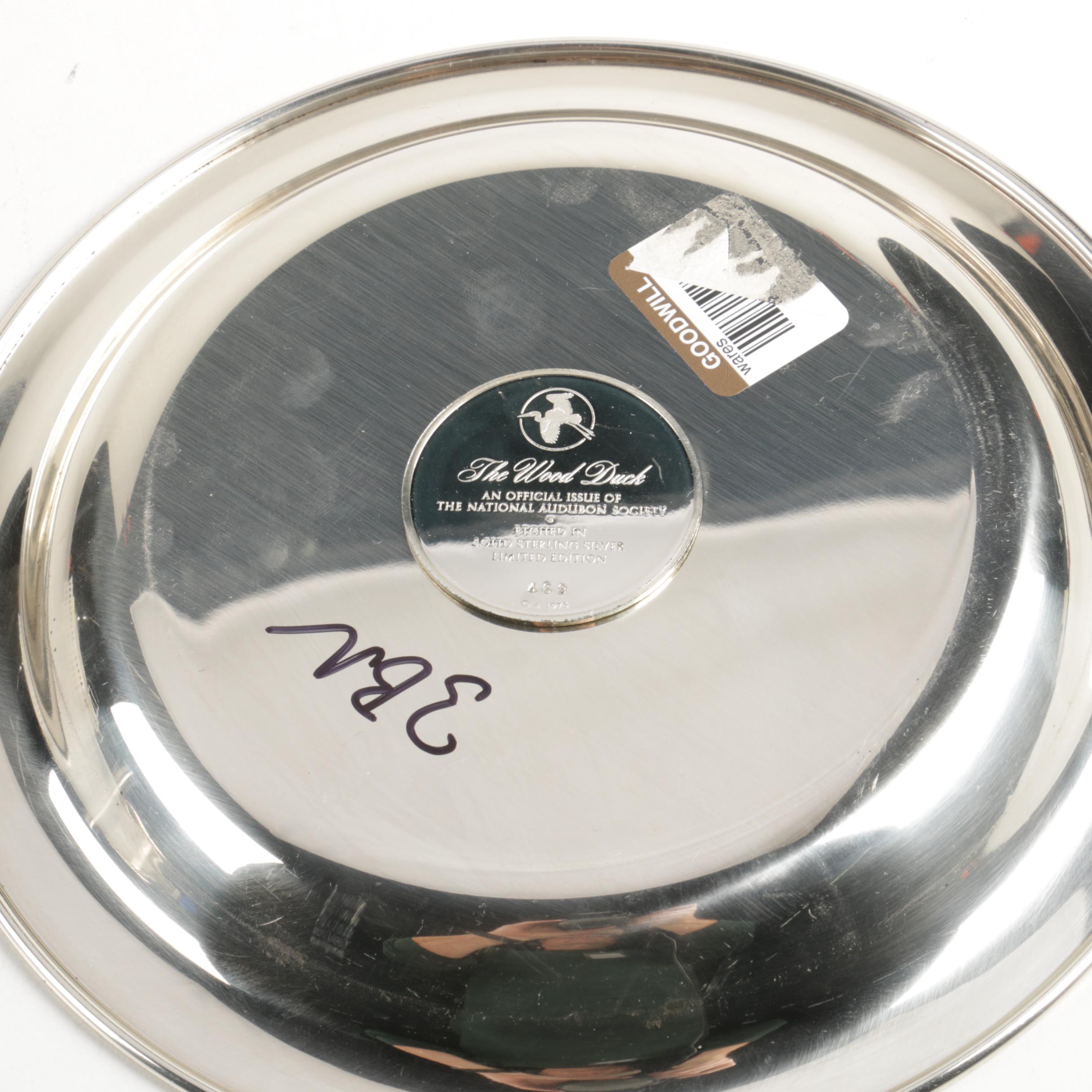 The National Audubon Society and Franklin Mint Sterling Silver Plates