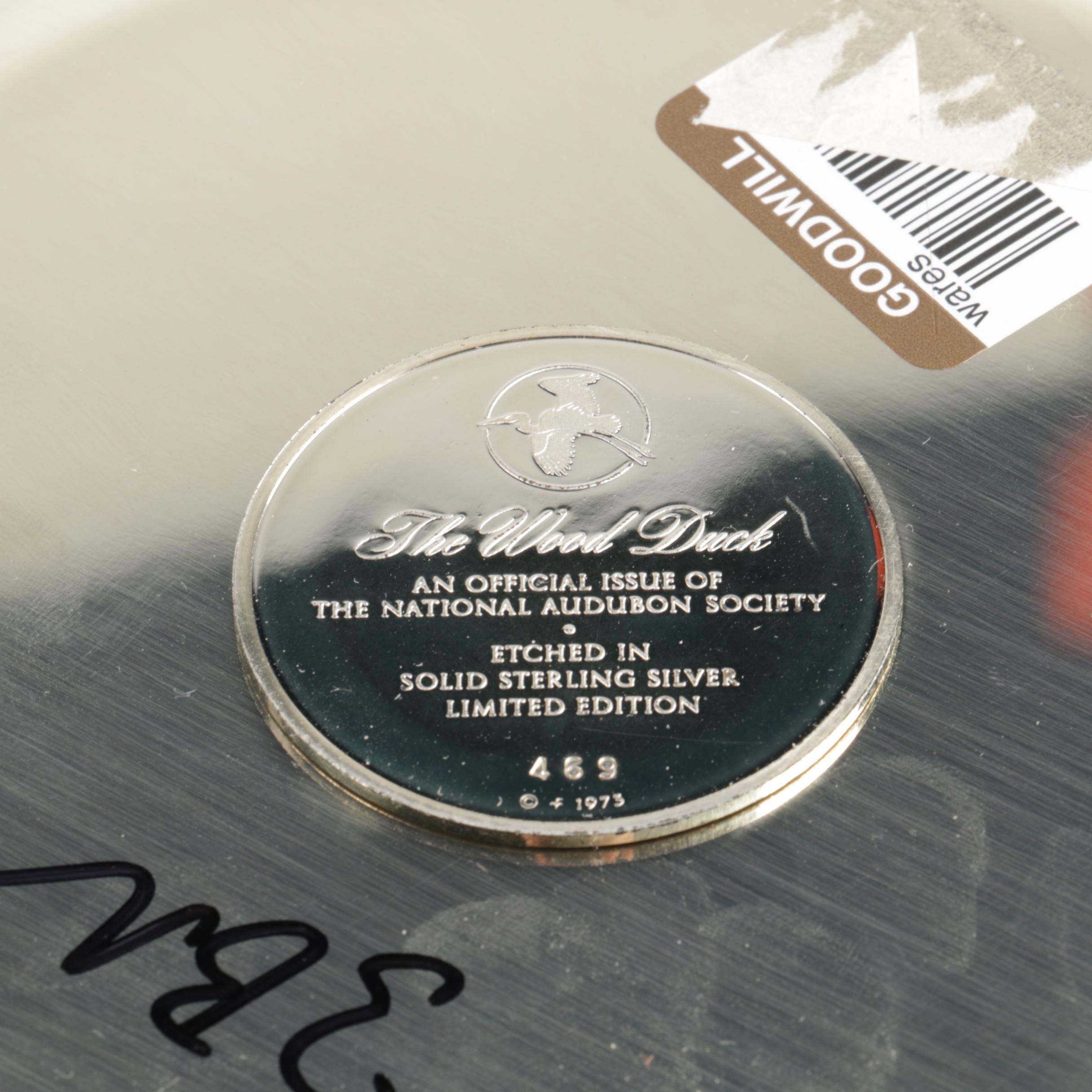 The National Audubon Society and Franklin Mint Sterling Silver Plates