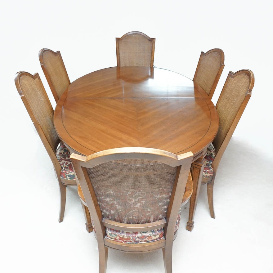 Mediterranean Style Dining Table and Chairs from Drexel-Heritage