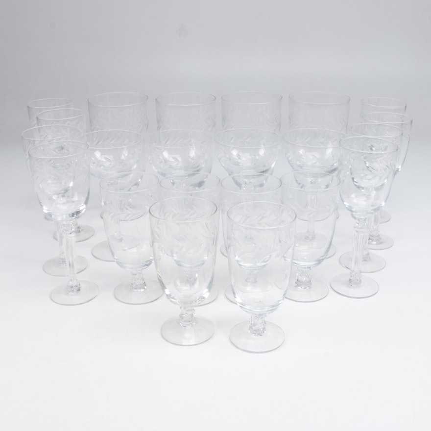 Fostoria "Holly" Stemmed Glassware, Circa 1942-1980