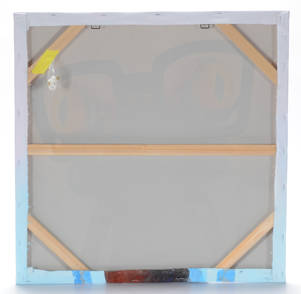 Oil Painting on Canvas of Frog with Glasses