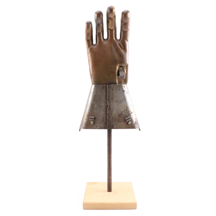 Industrial Metal Hand Sculpture