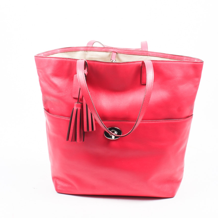 Coach Legacy Magenta Leather Tote