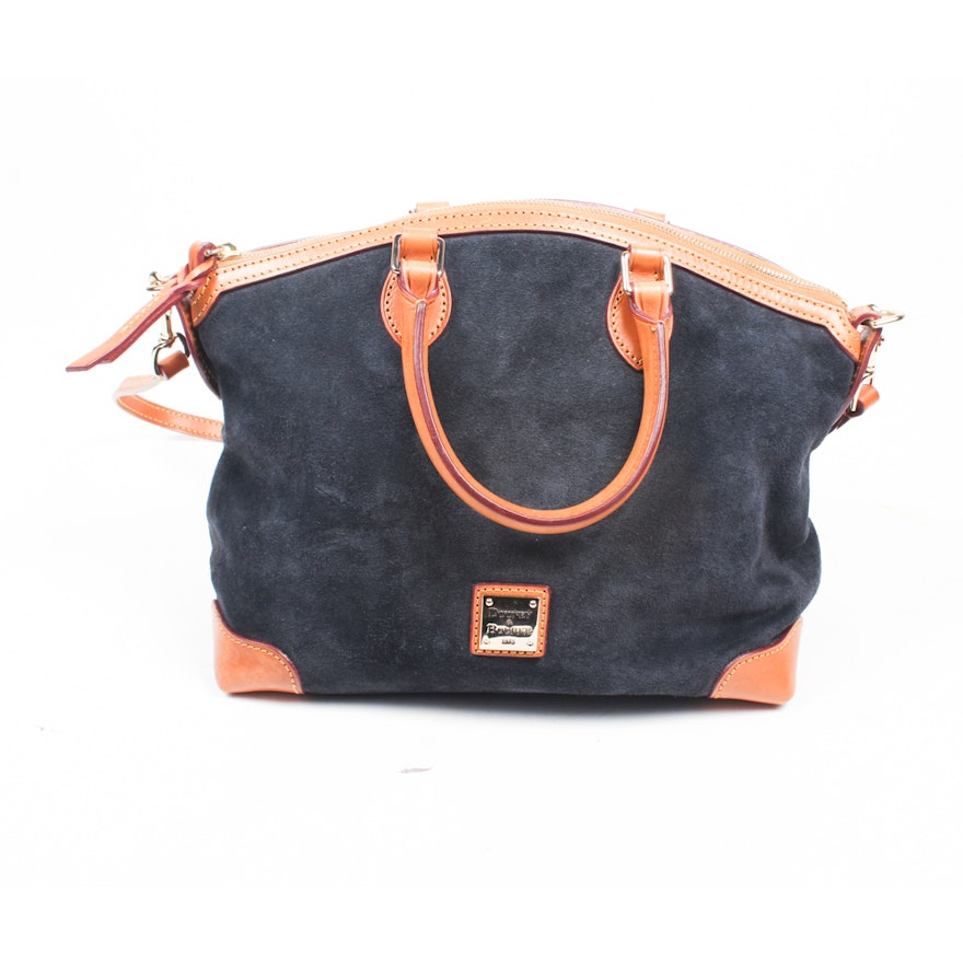 Dooney & Bourke Navy Suede Satchel