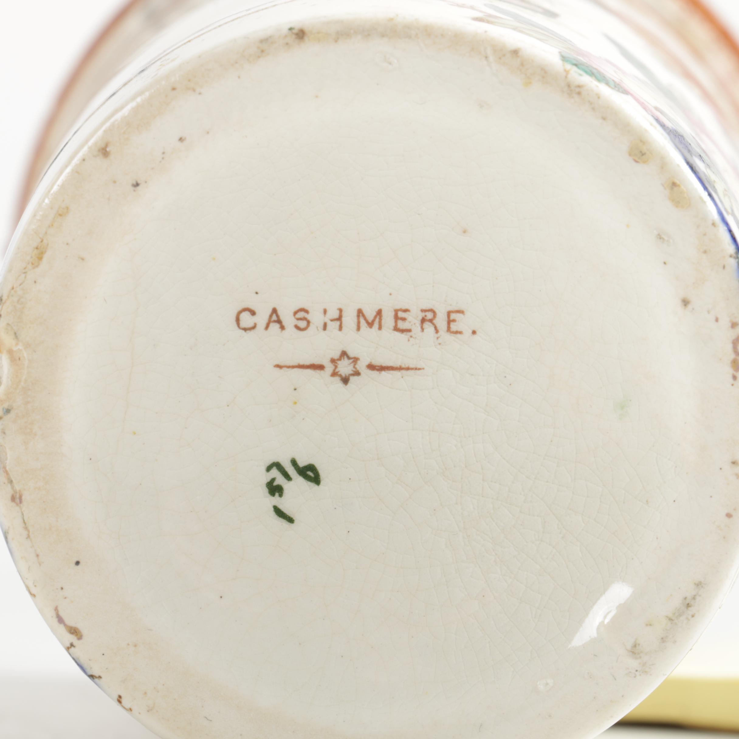 Antique Furnivals "Cashmere" Pitcher, Basin, and Shaving Set