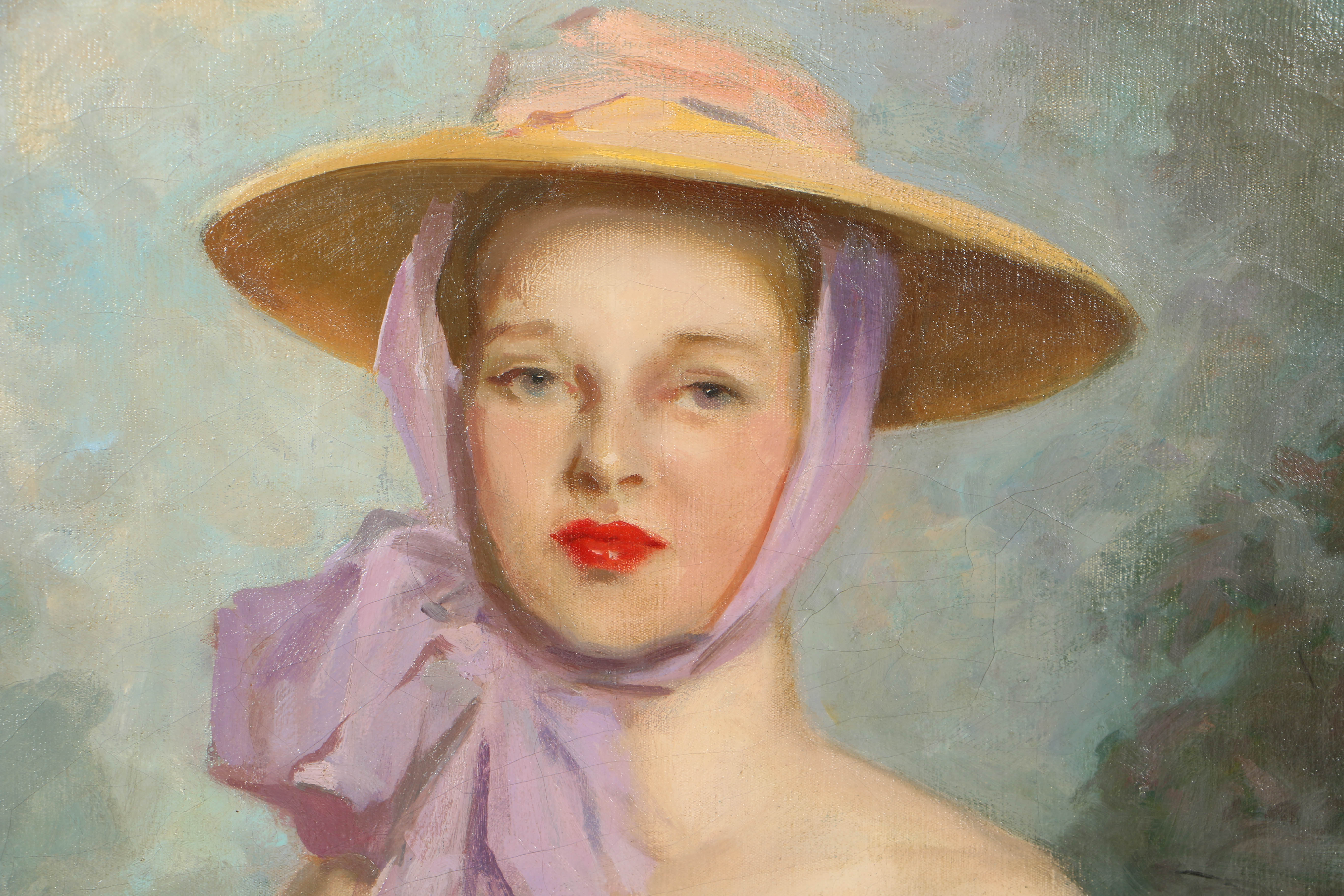 Oil Painting of a Southern Belle