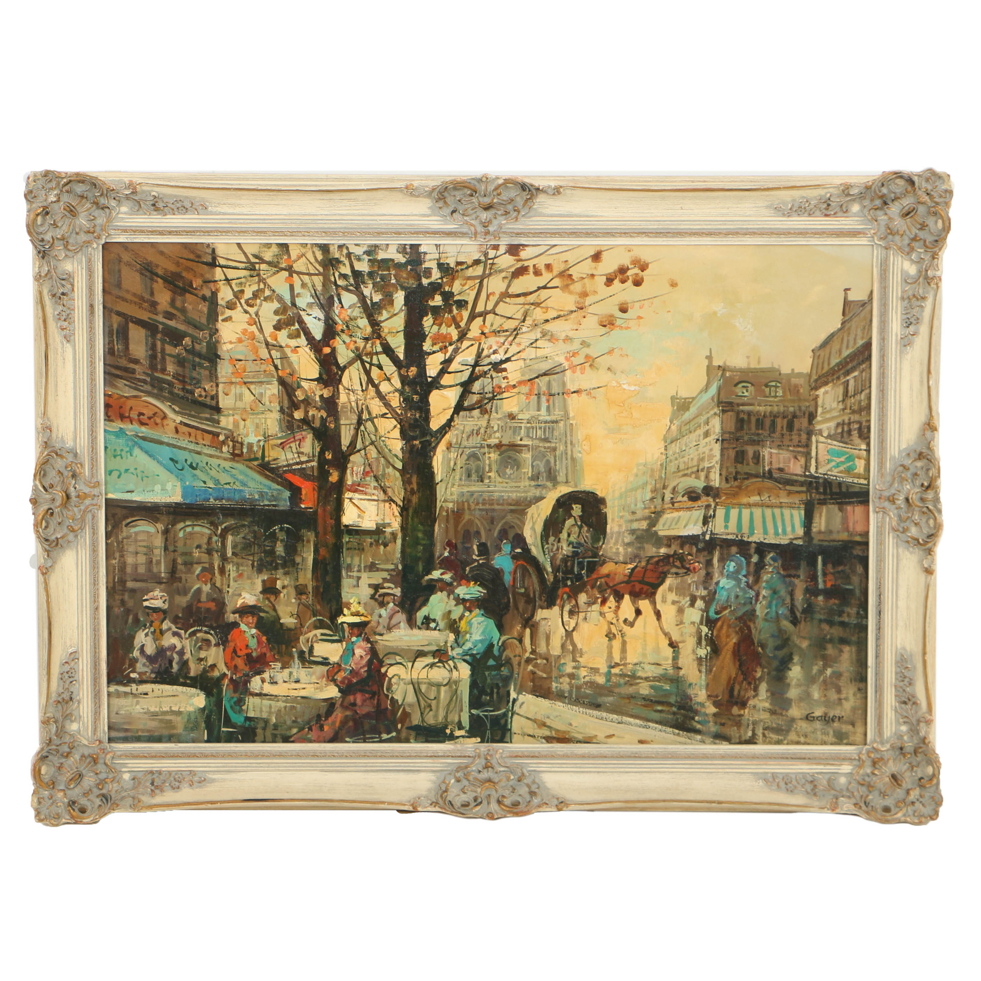 Gayer Oil Painting on Canvas of Parisian Street Scene