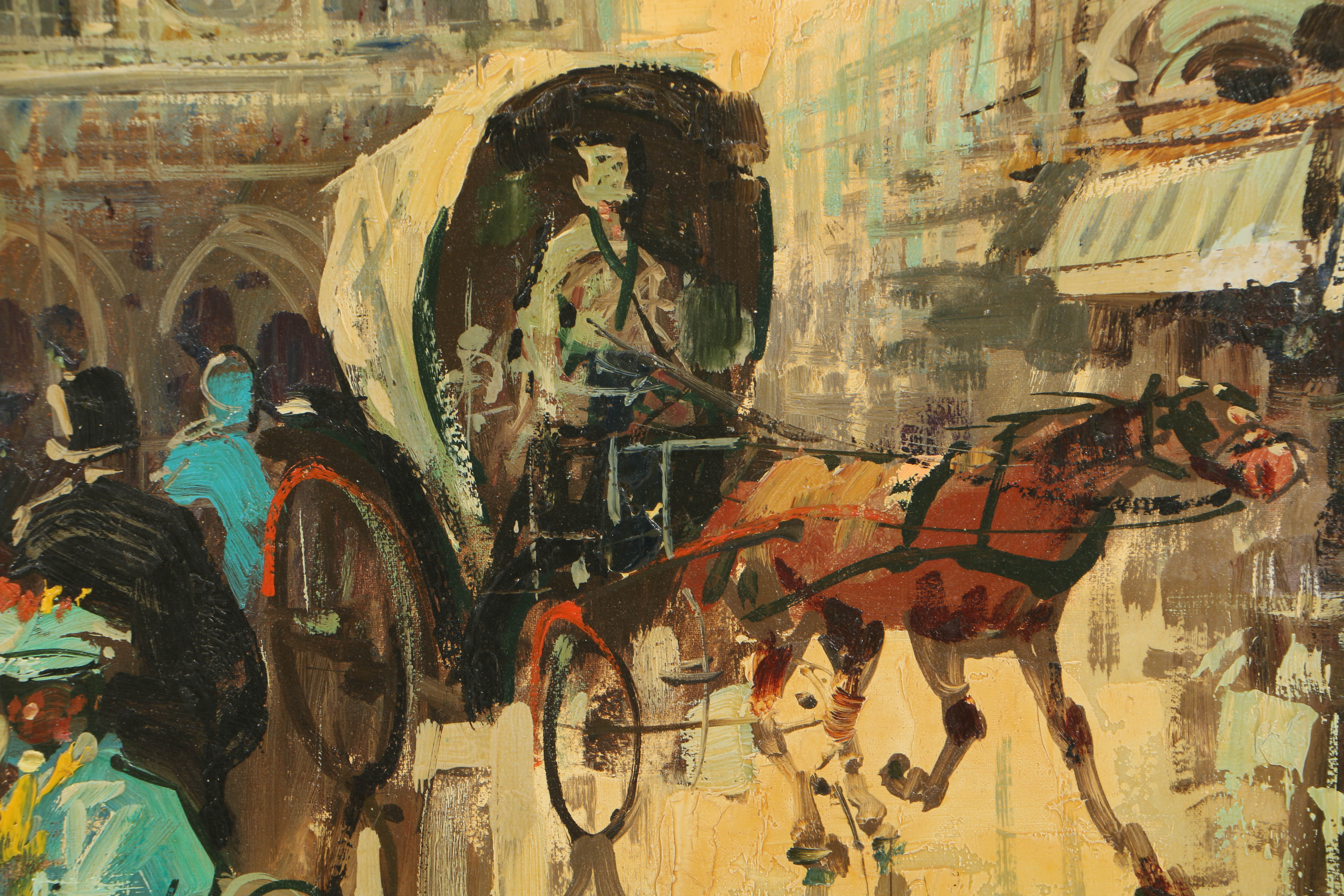 Gayer Oil Painting on Canvas of Parisian Street Scene