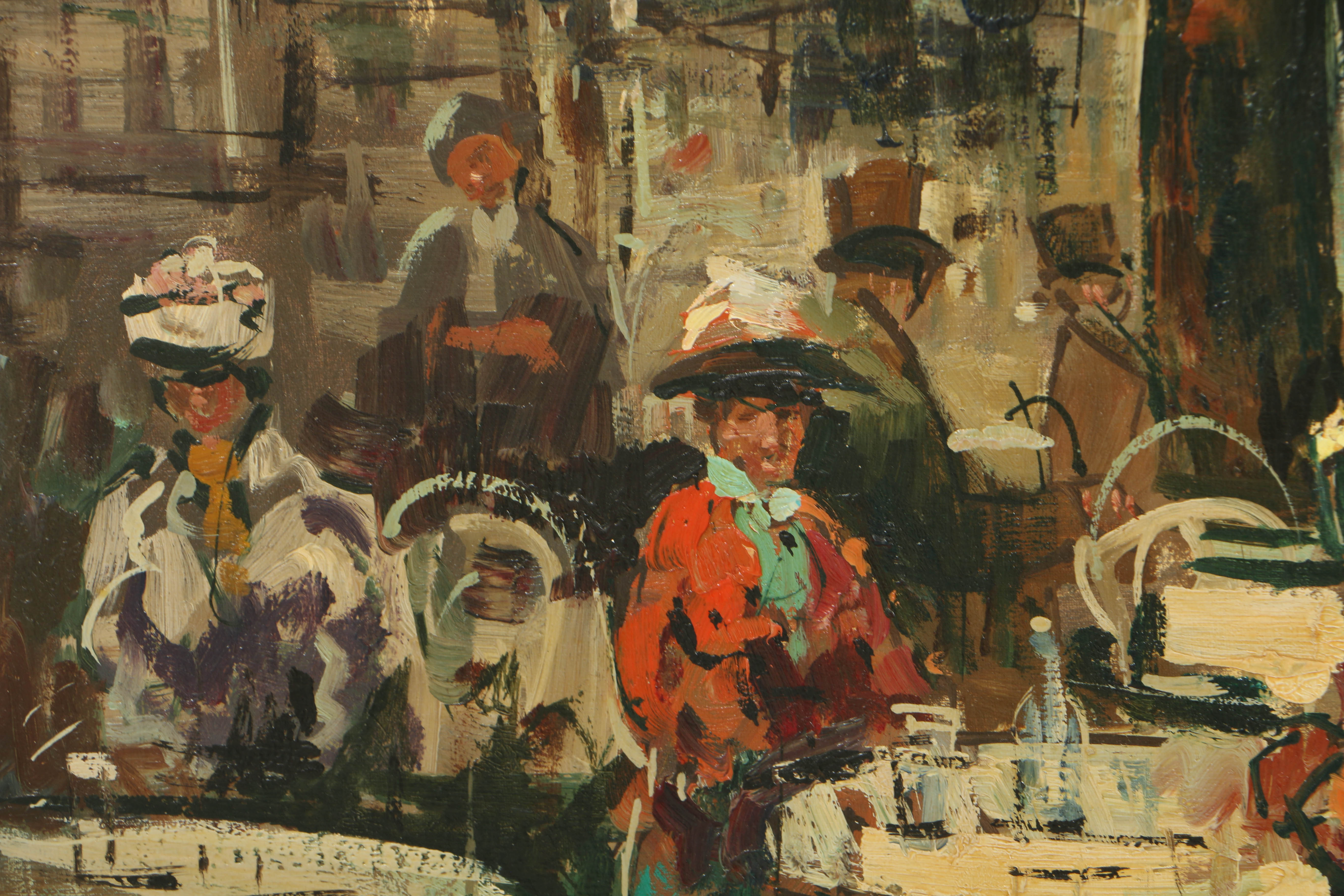 Gayer Oil Painting on Canvas of Parisian Street Scene