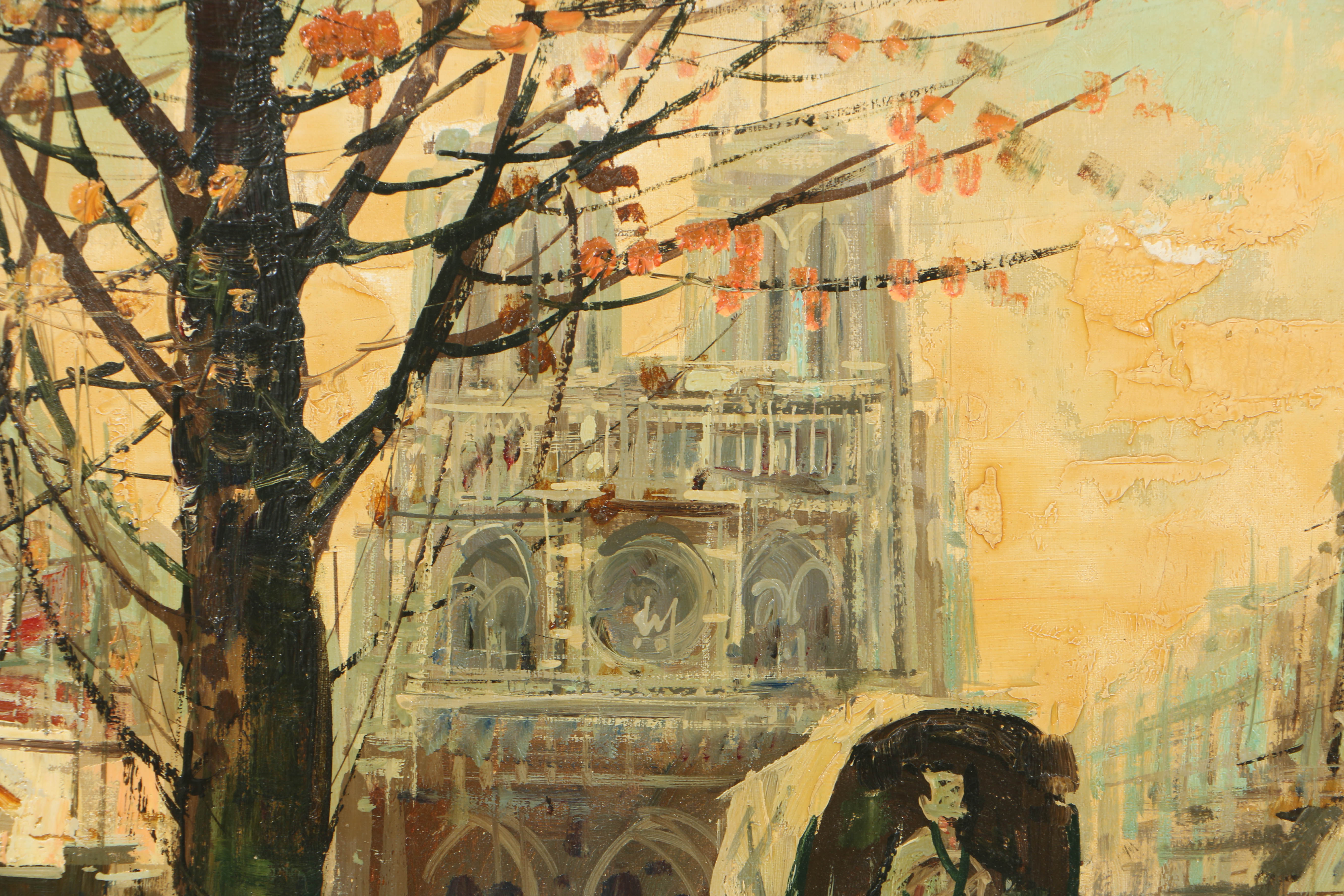 Gayer Oil Painting on Canvas of Parisian Street Scene