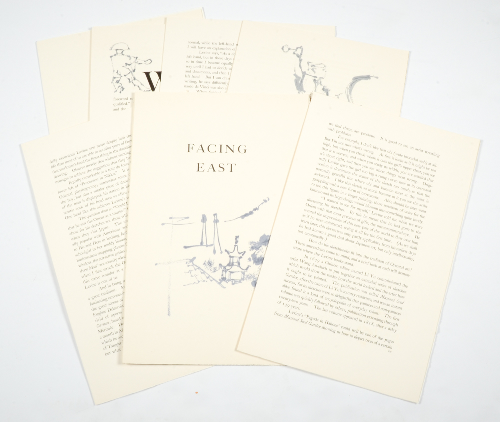 Jack Levine and James A. Michener Signed Limited Edition Folio "Facing East"