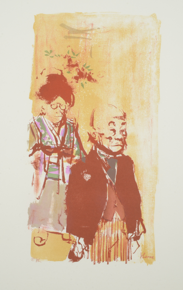 Jack Levine and James A. Michener Signed Limited Edition Folio "Facing East"