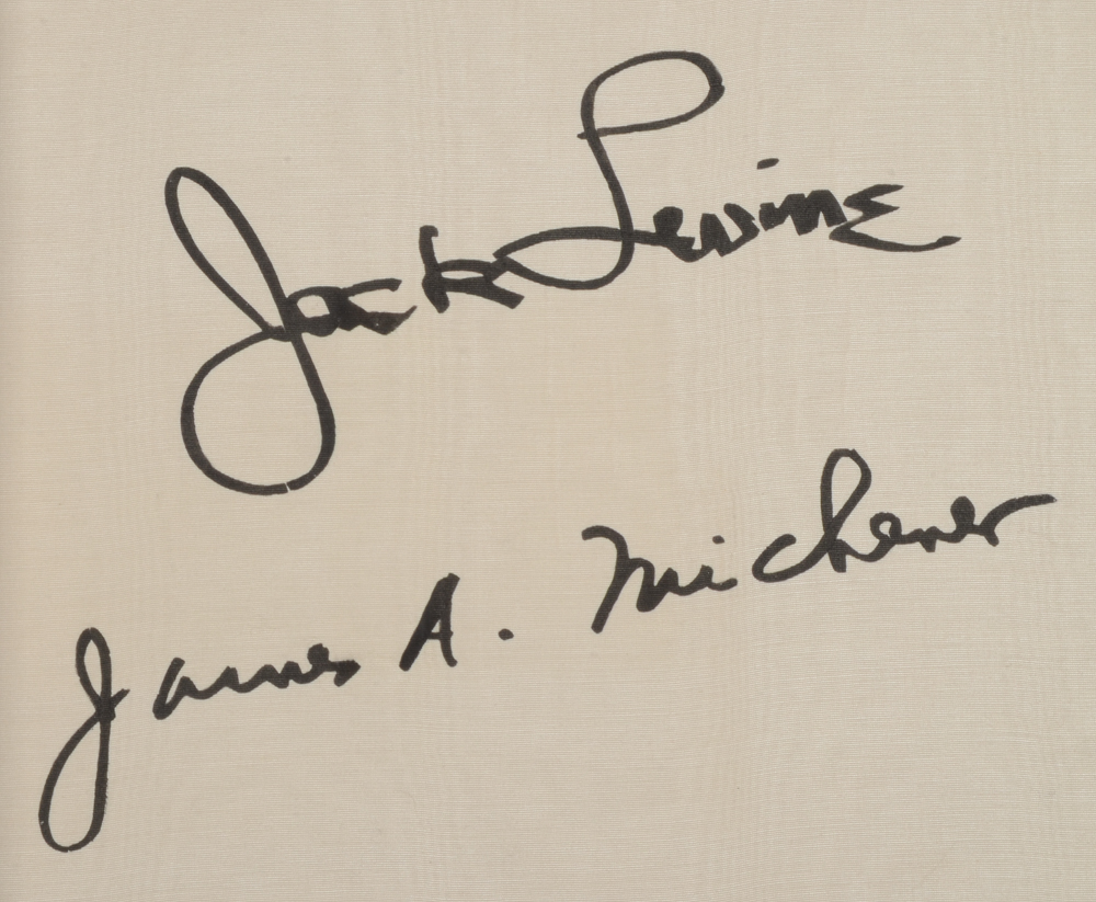Jack Levine and James A. Michener Signed Limited Edition Folio "Facing East"