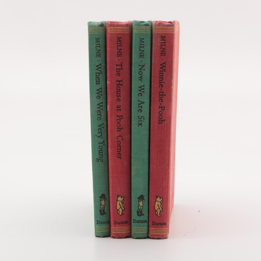 1961 Reprinted Editions of Works by A.A. Milne in Four Volumes