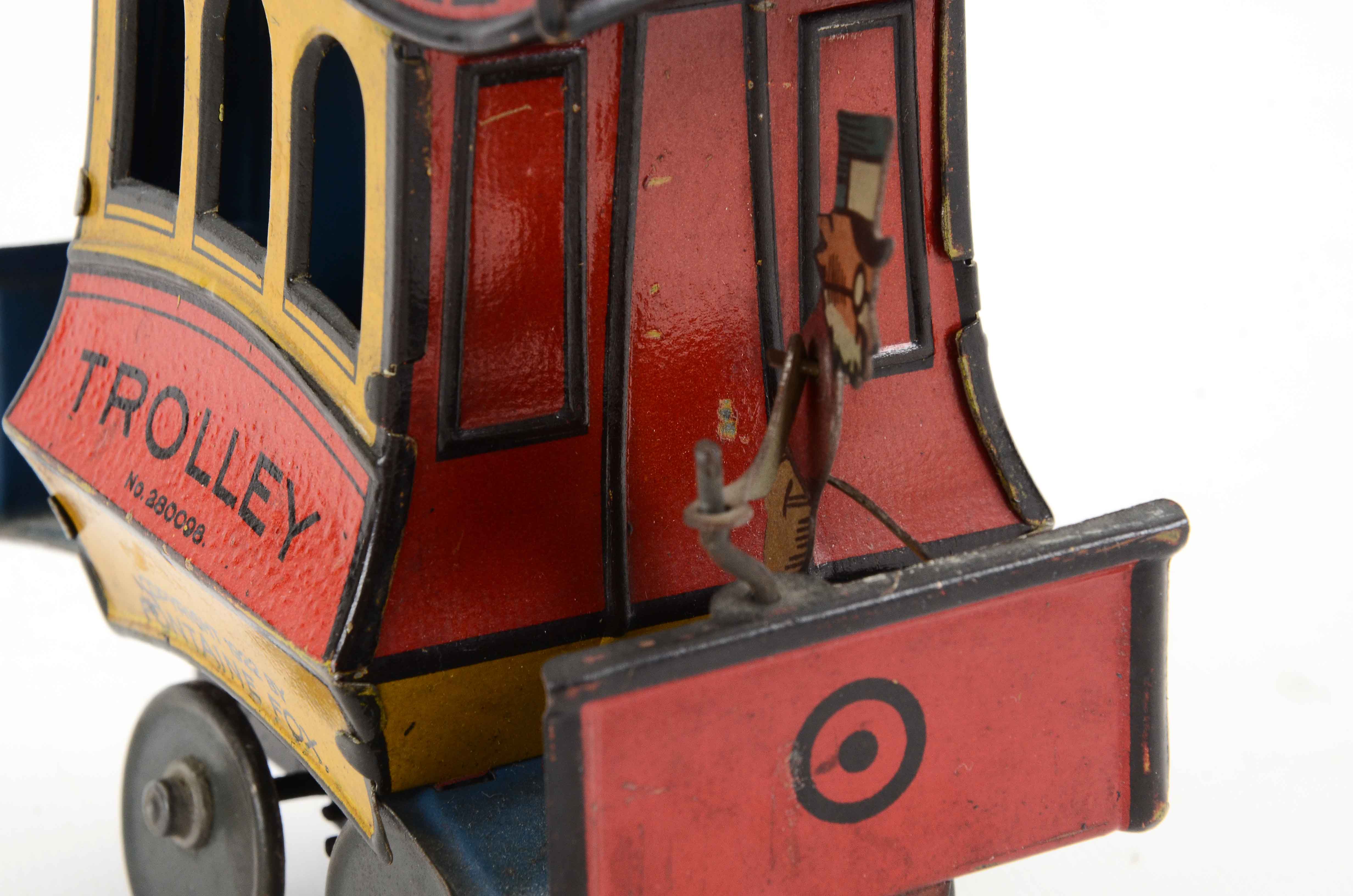 Vintage Fontaine Fox Toonerville Trolley Tin Toy