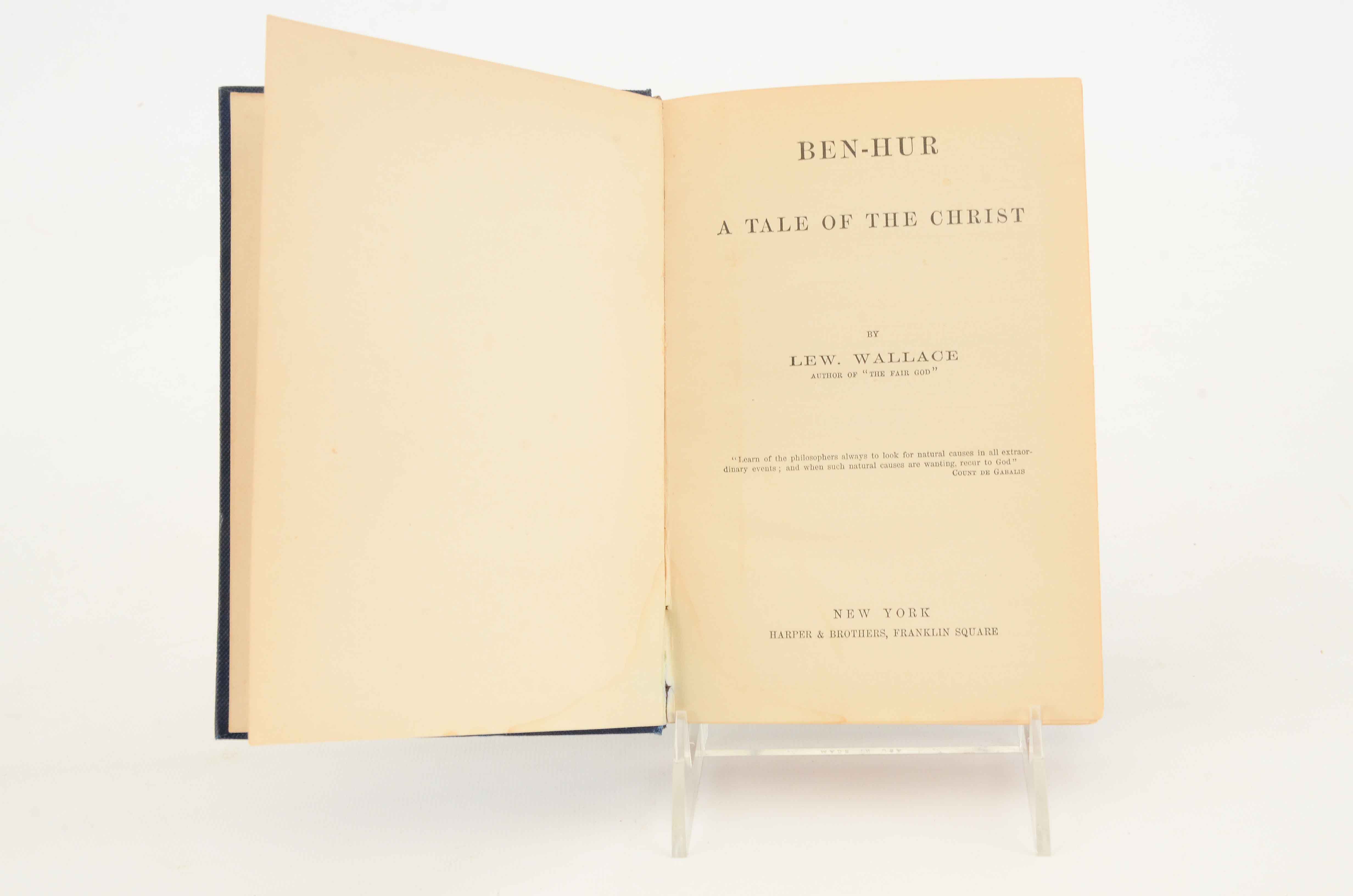 1880 Signed "Ben-Hur" by Lew Wallace