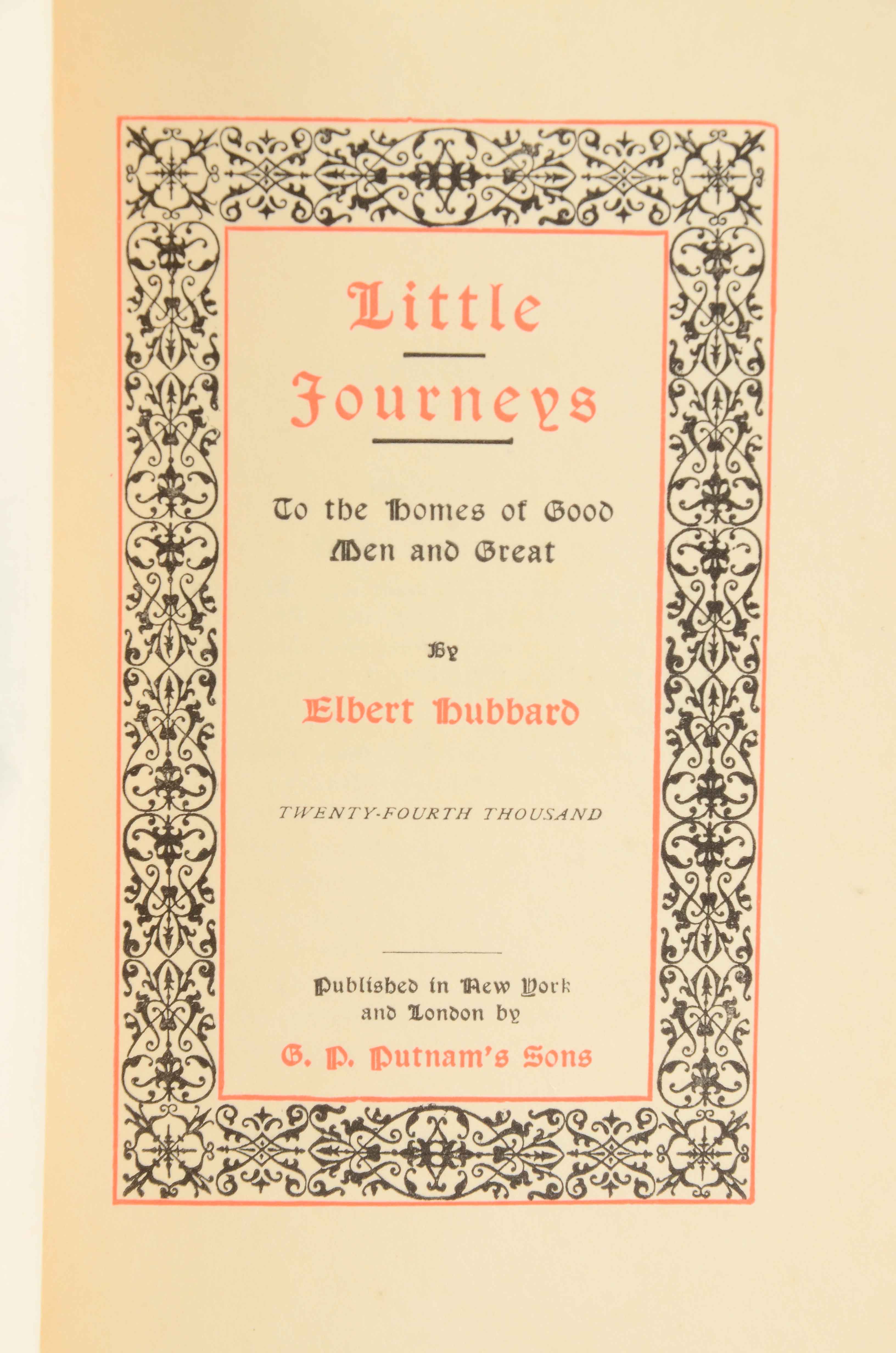 Elbert Hubbard Signed "Little Journeys" 1907