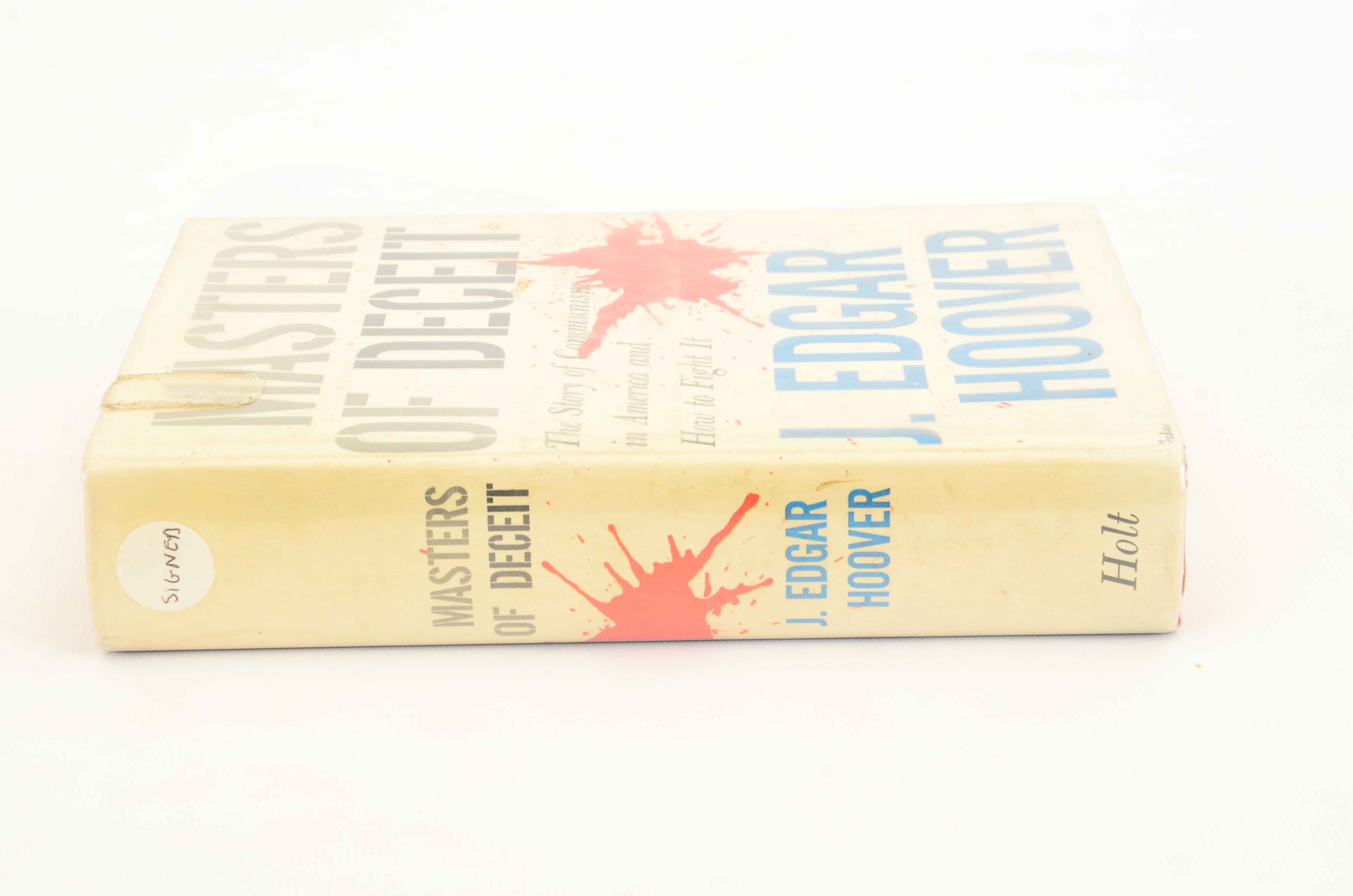 J. Edgard Hoover Signed "Masters of Deceit" in Hardcover