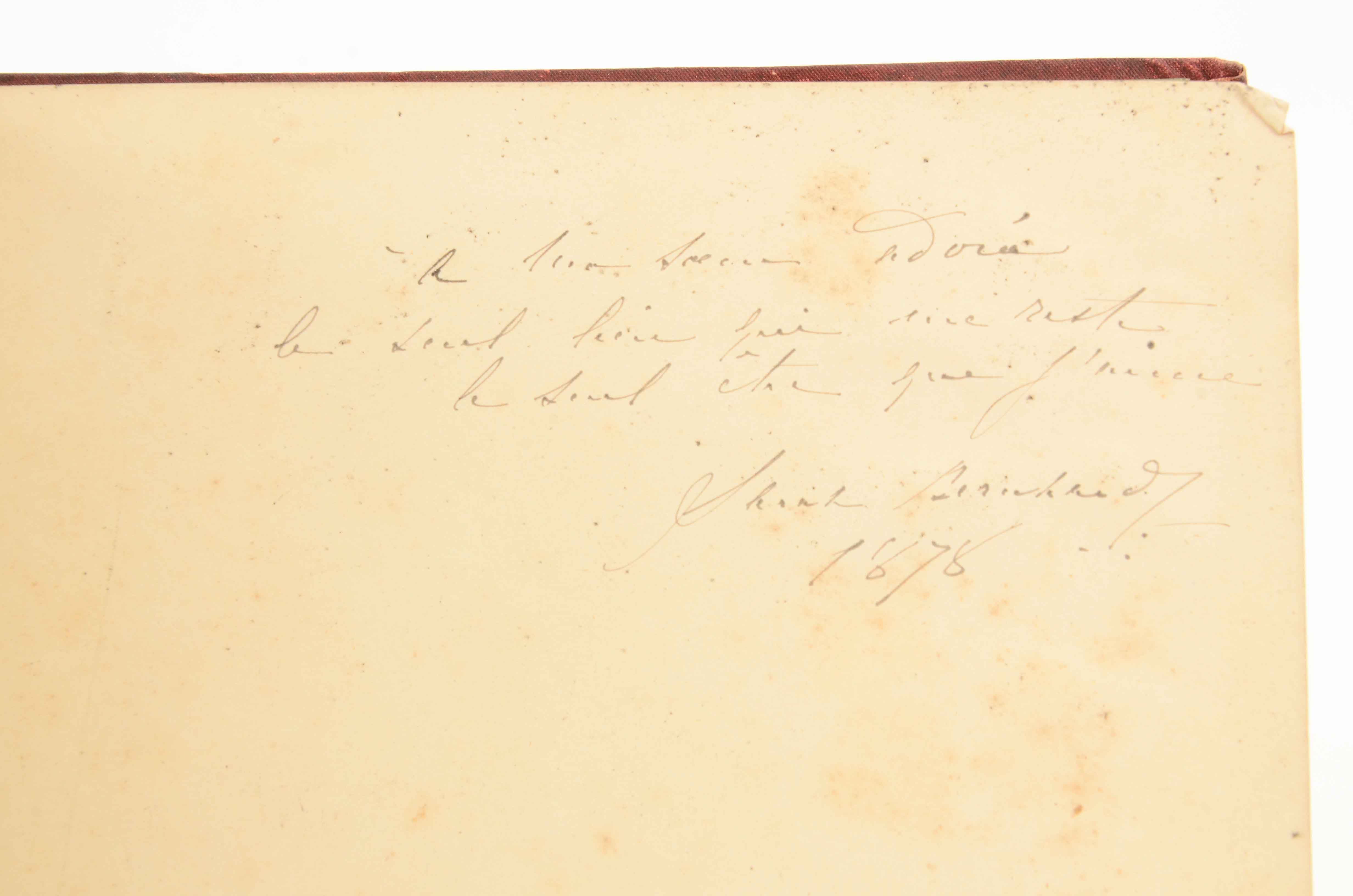 1878 Signed Sarah Bernhardt and Georges Clairin "Danes Les Nuages" Art Book