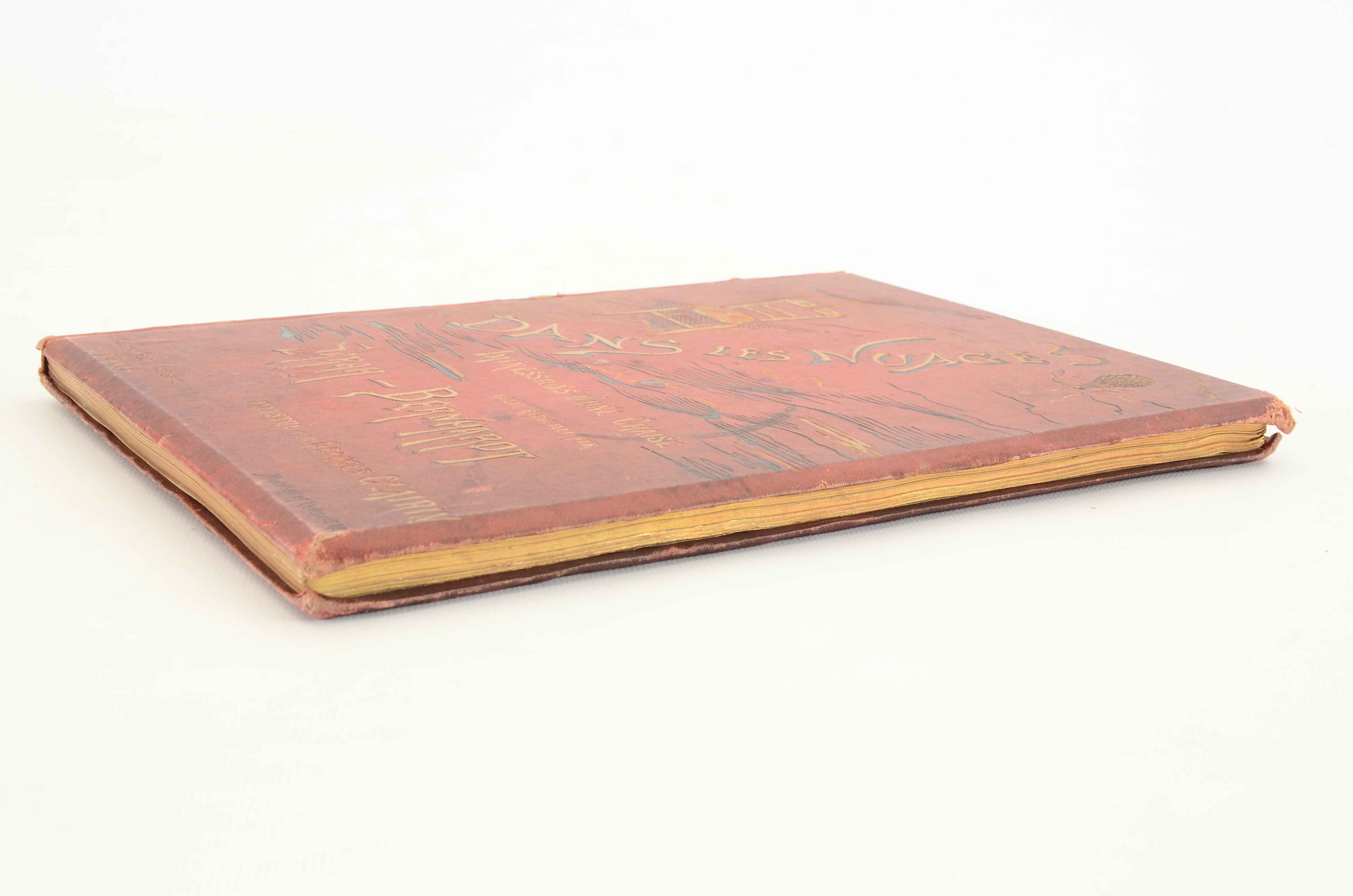 1878 Signed Sarah Bernhardt and Georges Clairin "Danes Les Nuages" Art Book