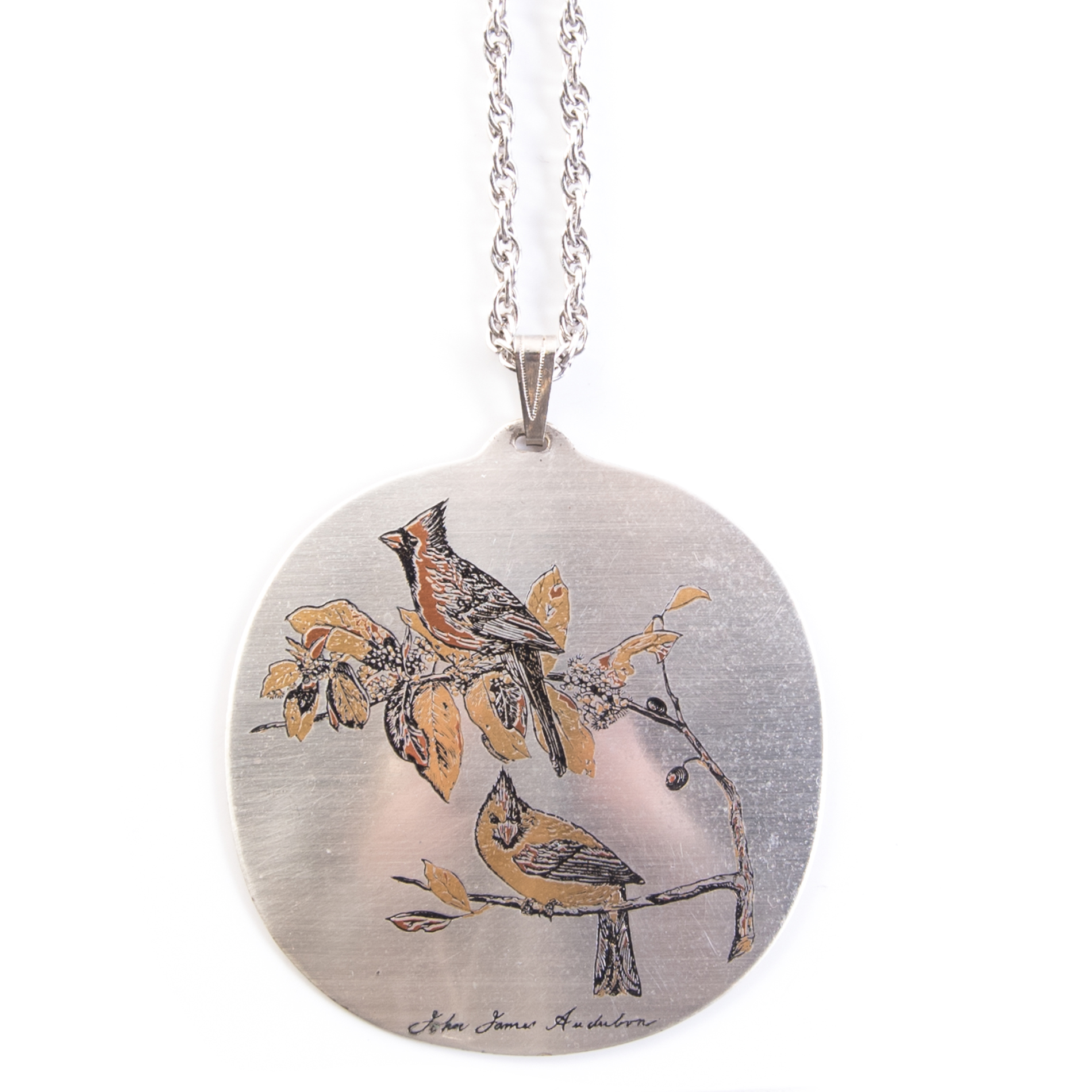 Sterling Silver Reed & Barton "Damascene" Pendant Necklace