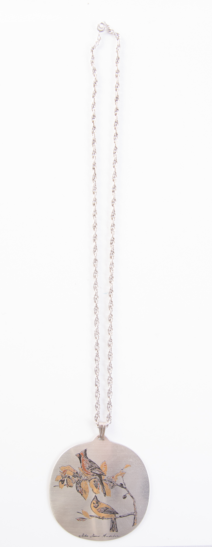 Sterling Silver Reed & Barton "Damascene" Pendant Necklace