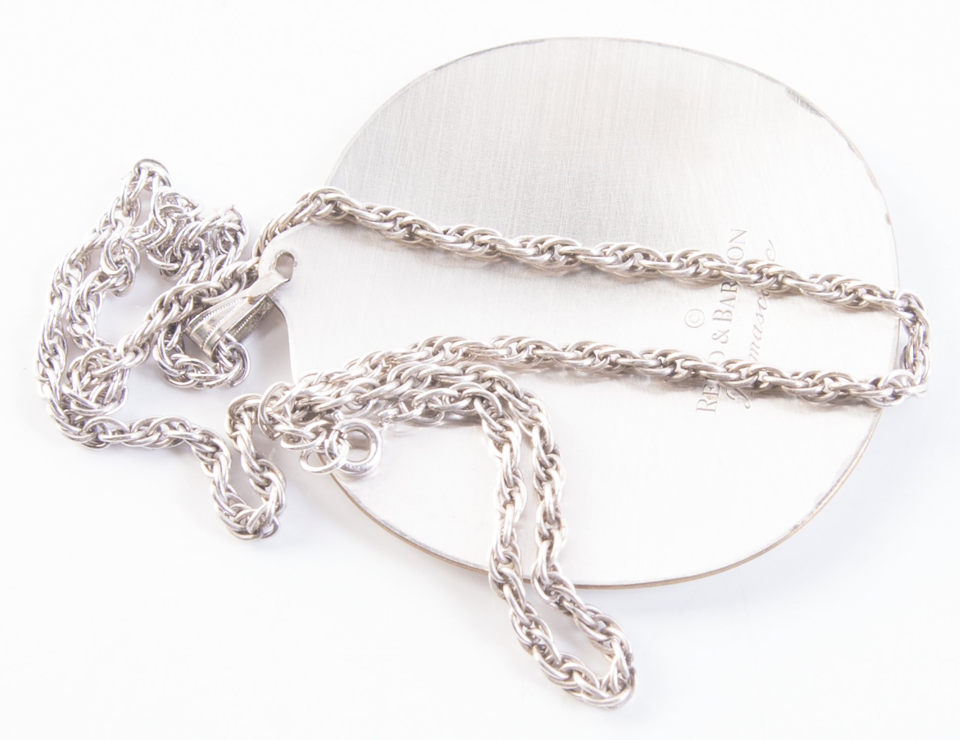 Sterling Silver Reed & Barton "Damascene" Pendant Necklace