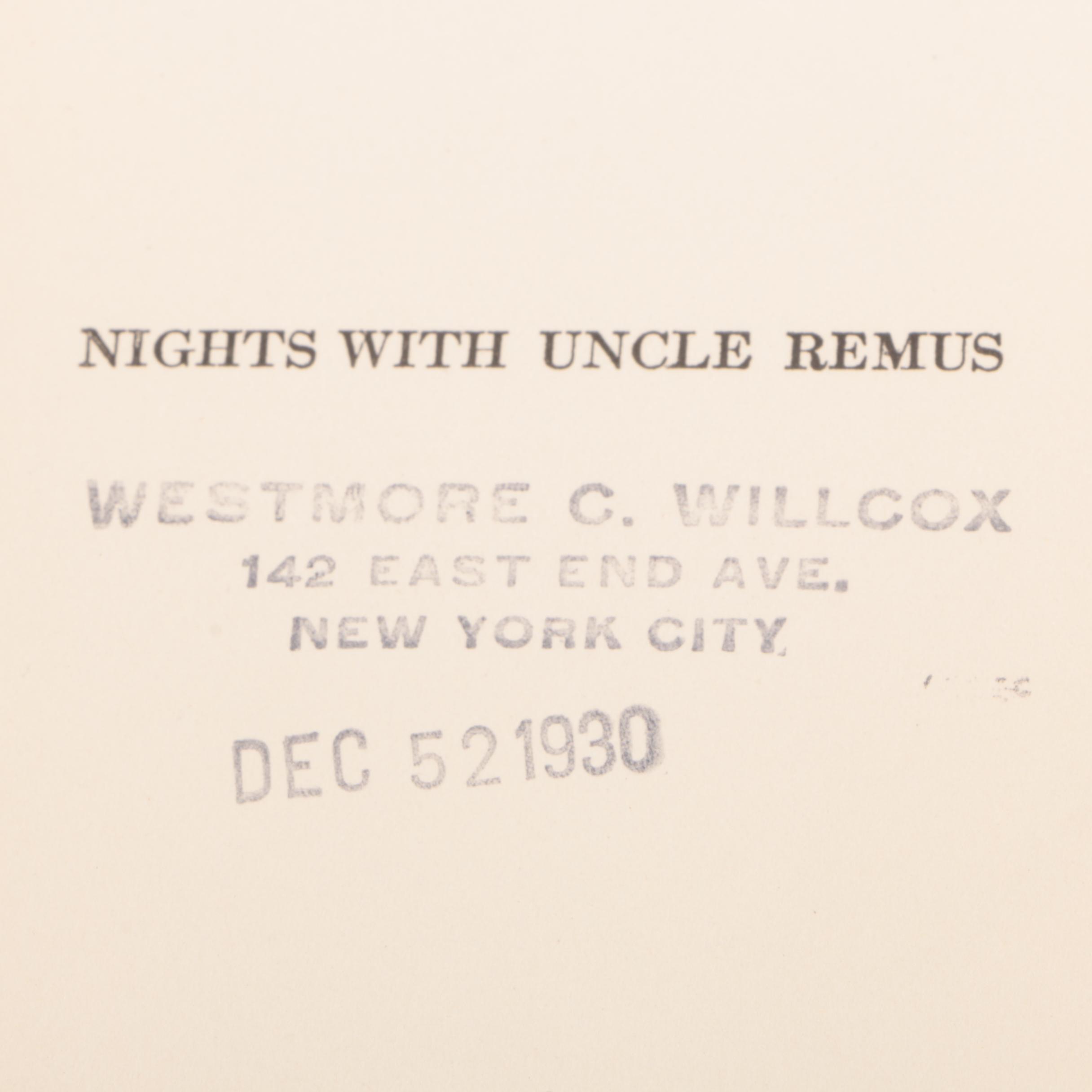 Vintage Books Including "Uncle Remus" Stories