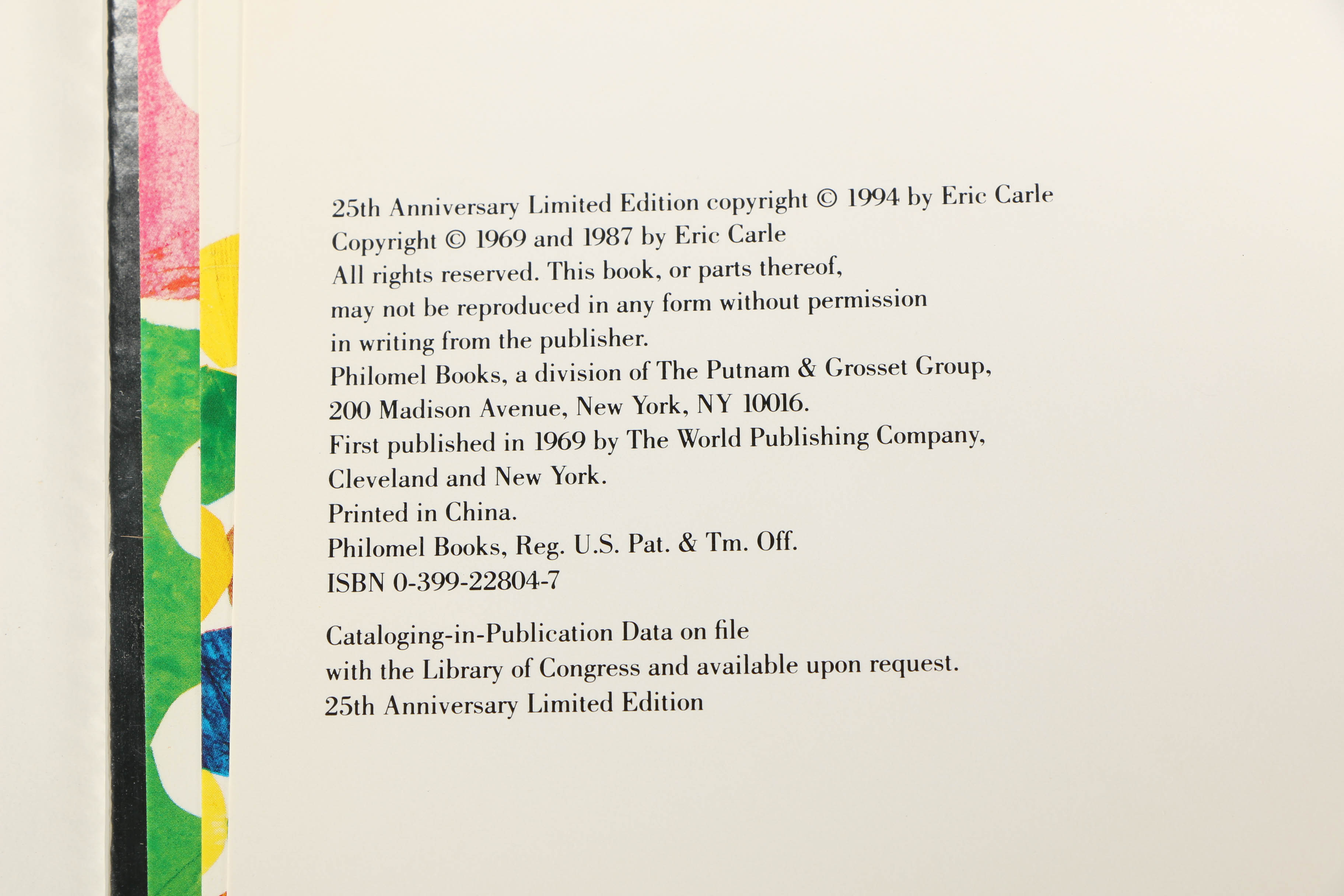 Eric Carle Artist Proof "The Very Hungry Caterpillar" with Hand-Drawn Cover