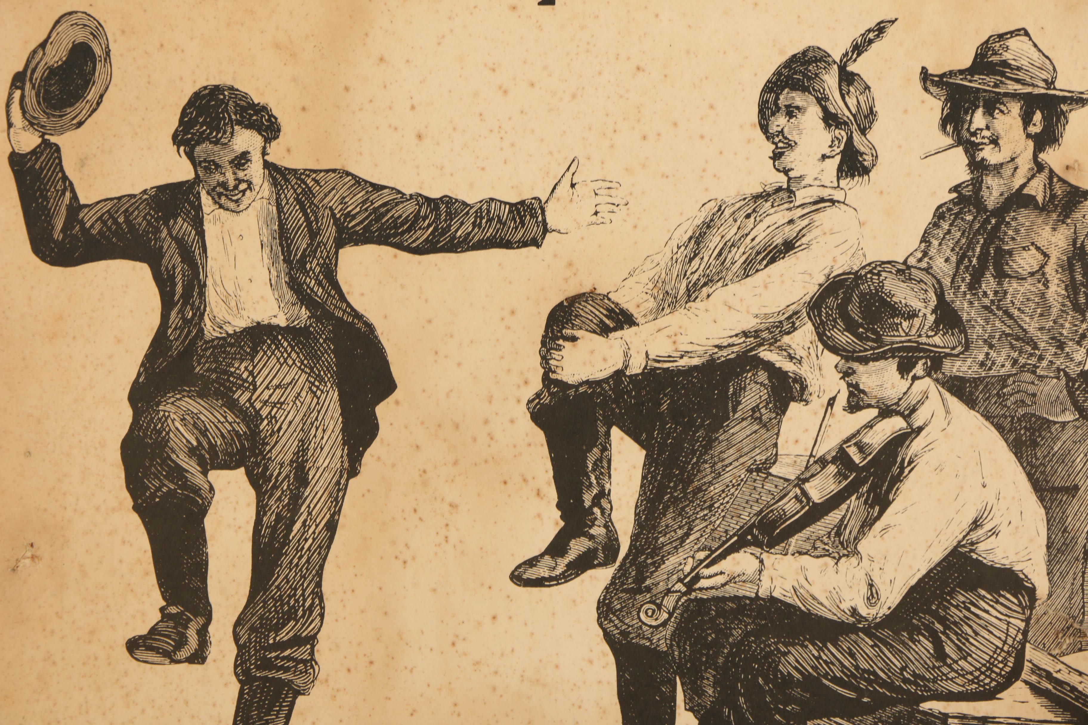 Vintage Hand-Colored Lithographs Featuring School Posters