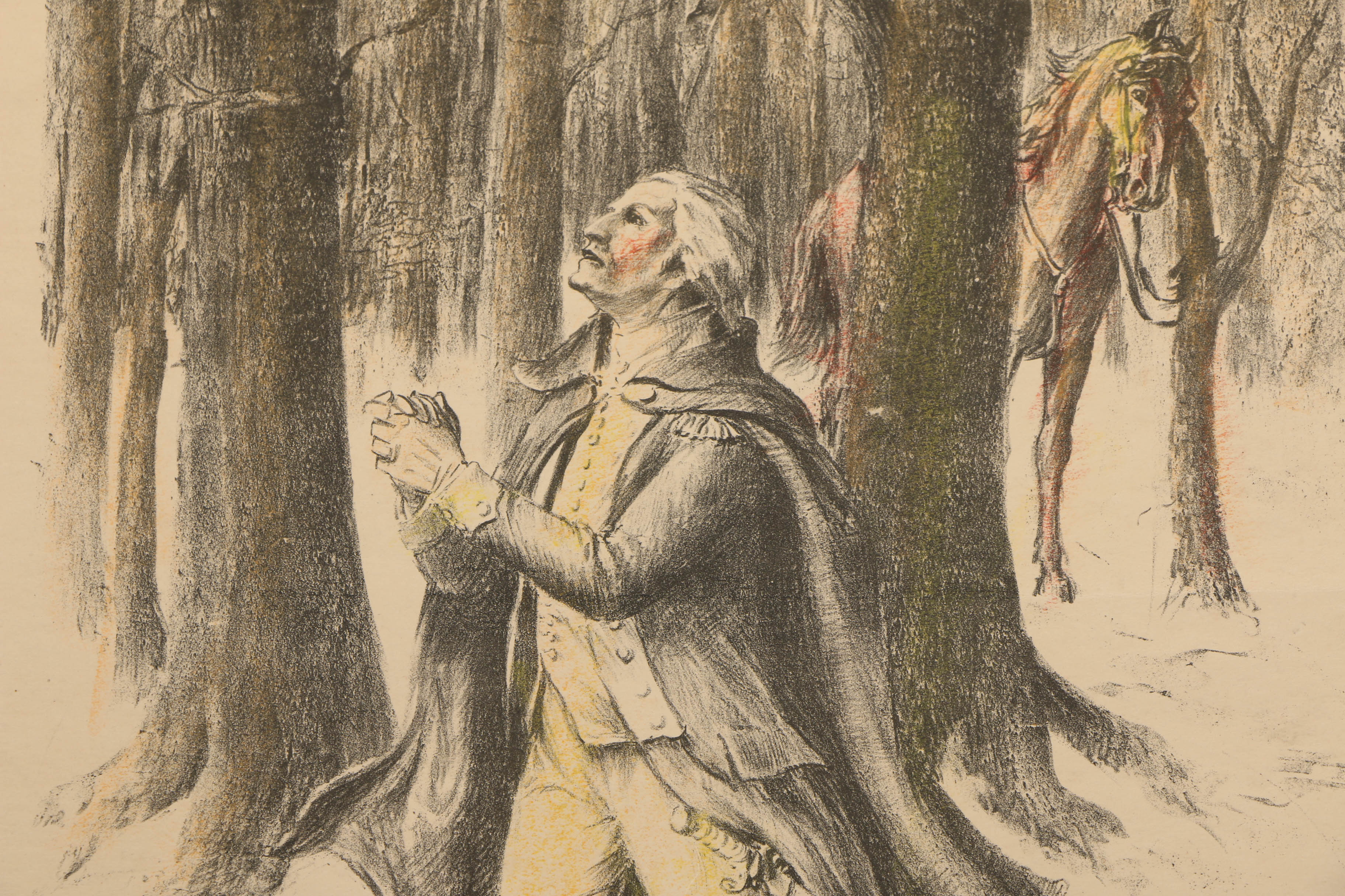 Vintage Hand-Colored Lithographs Featuring School Posters